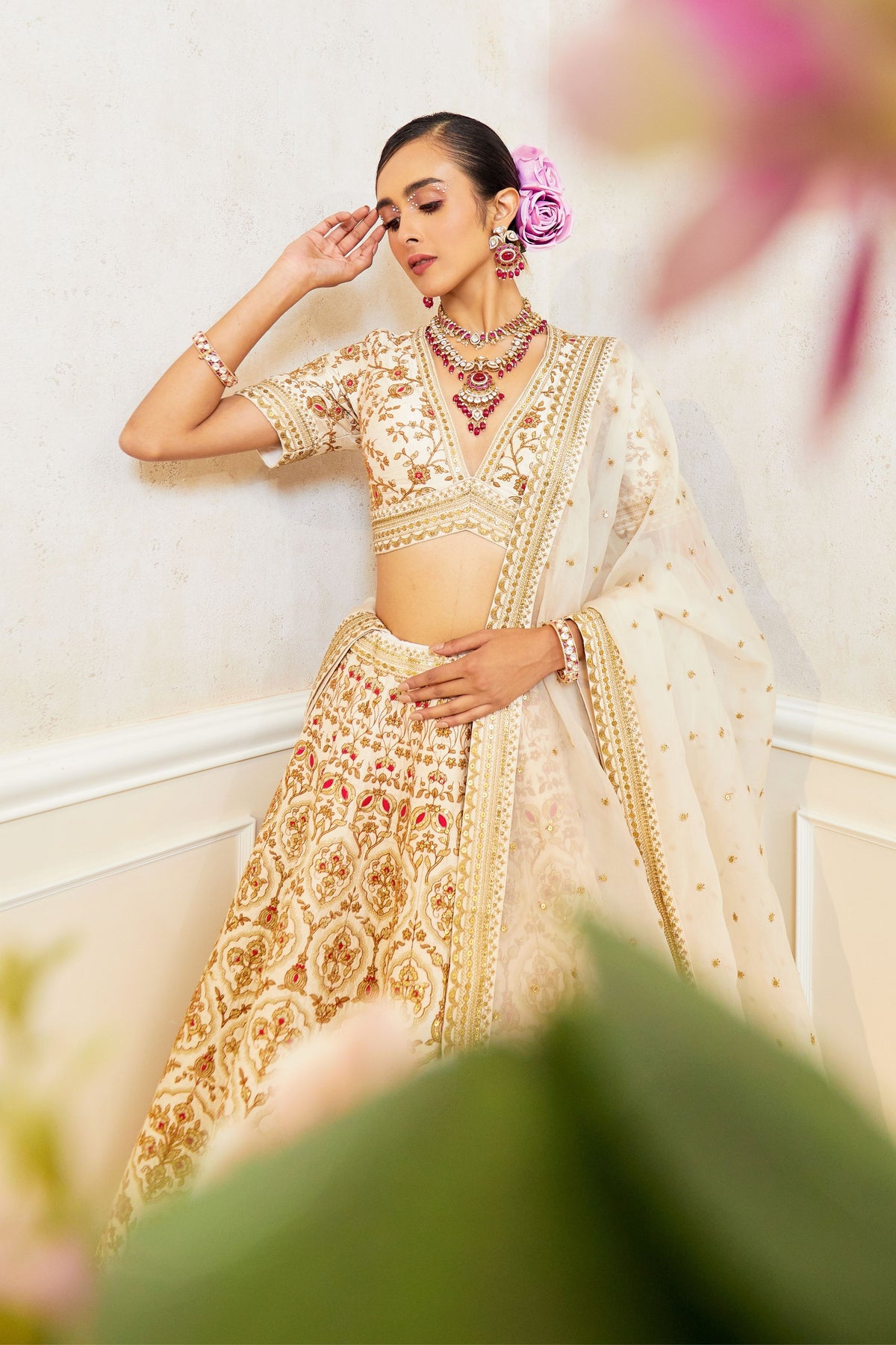 Anar Ivory Lehenga Set