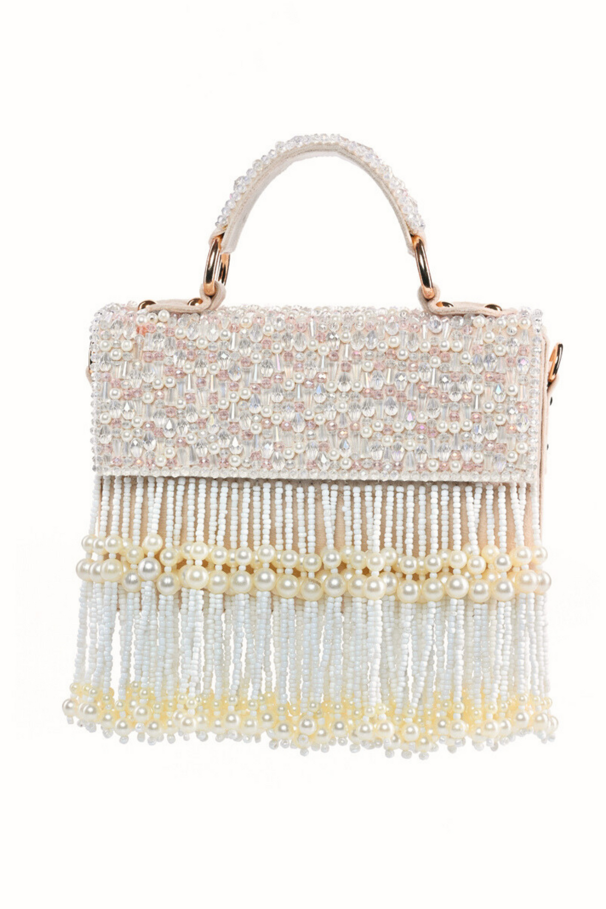 Julia Ivory Embellished Box Bag