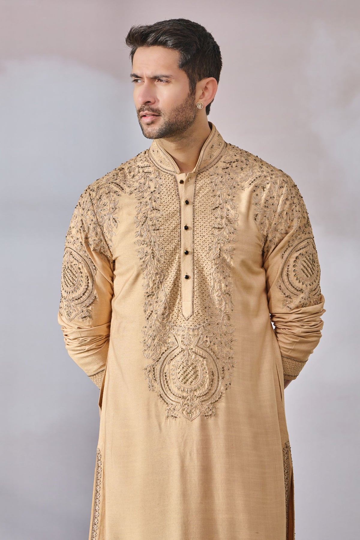 Embroidered Classic Kurta With Pants