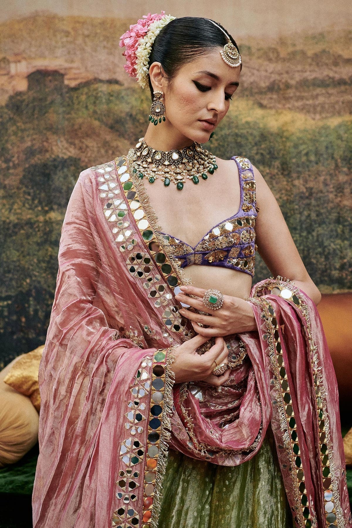 Azal Sheesh Lehenga Set