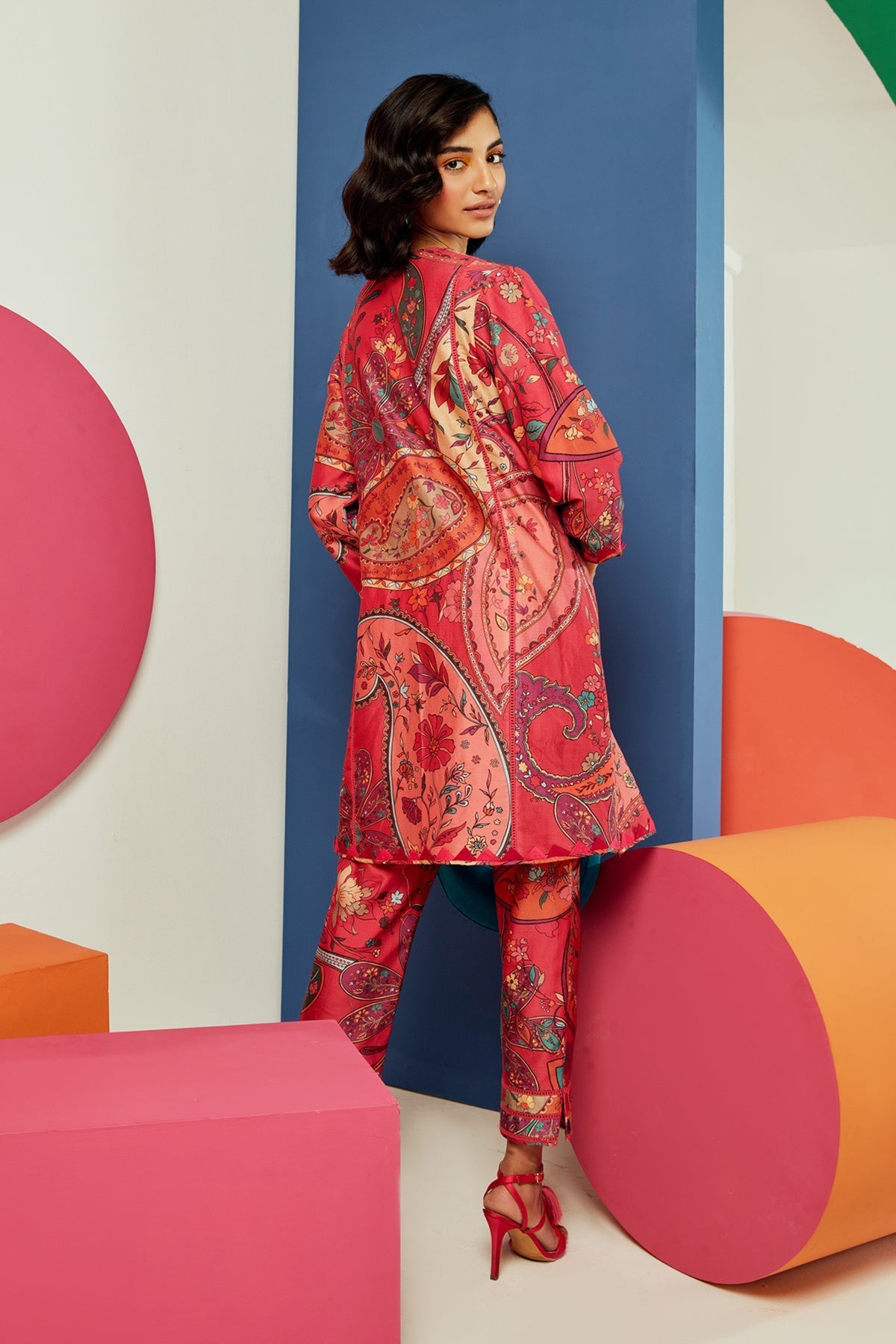 Multicoloured Printed Kurta Salwar