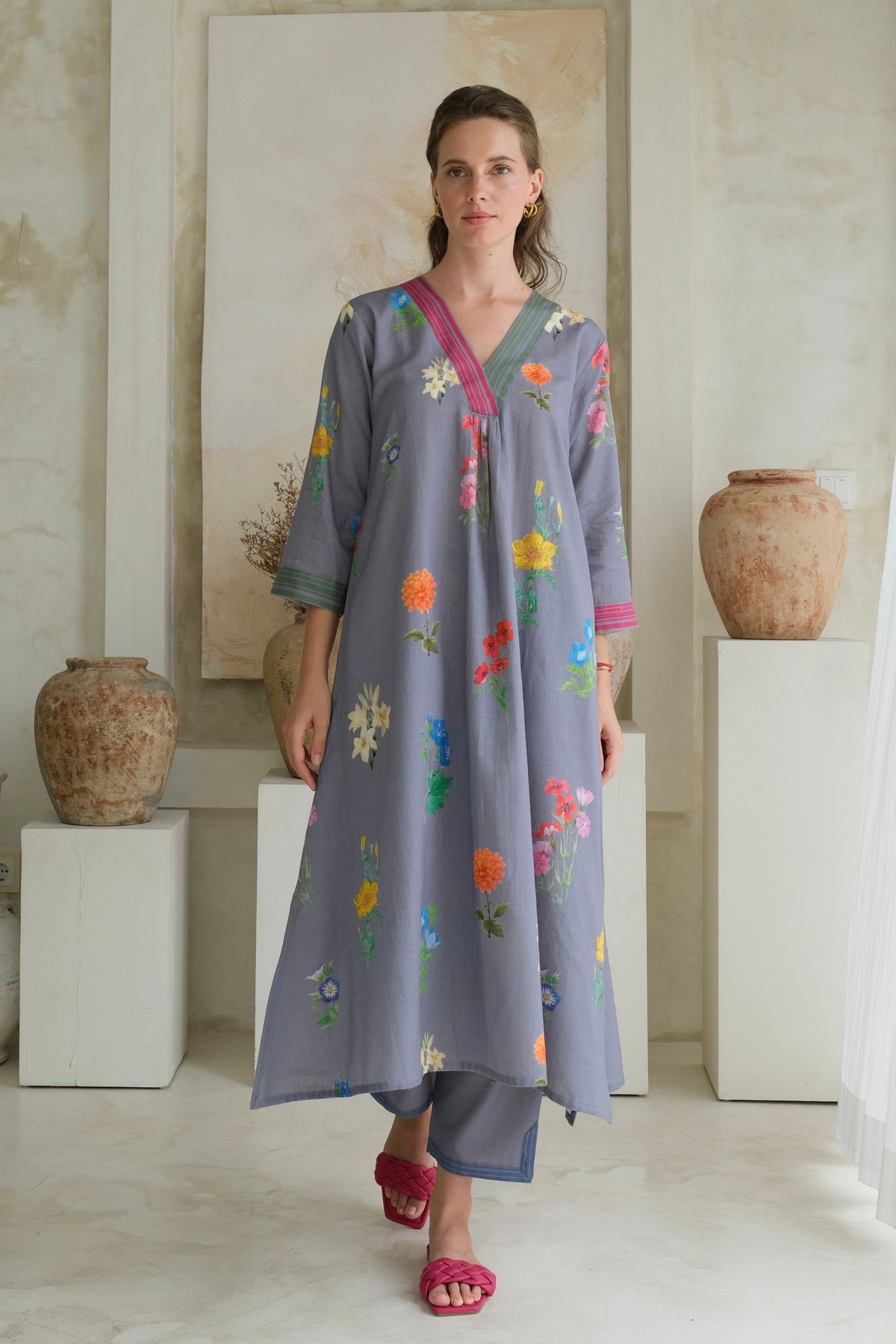 Marigold Periwinkle Kurta Set