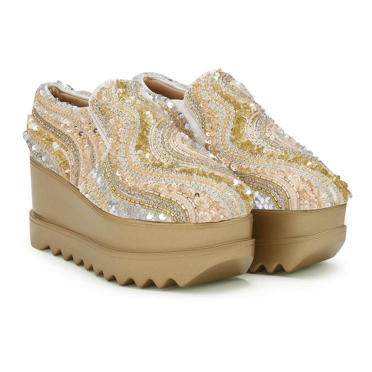 Electric Feel Wedding Wedge Sneakers