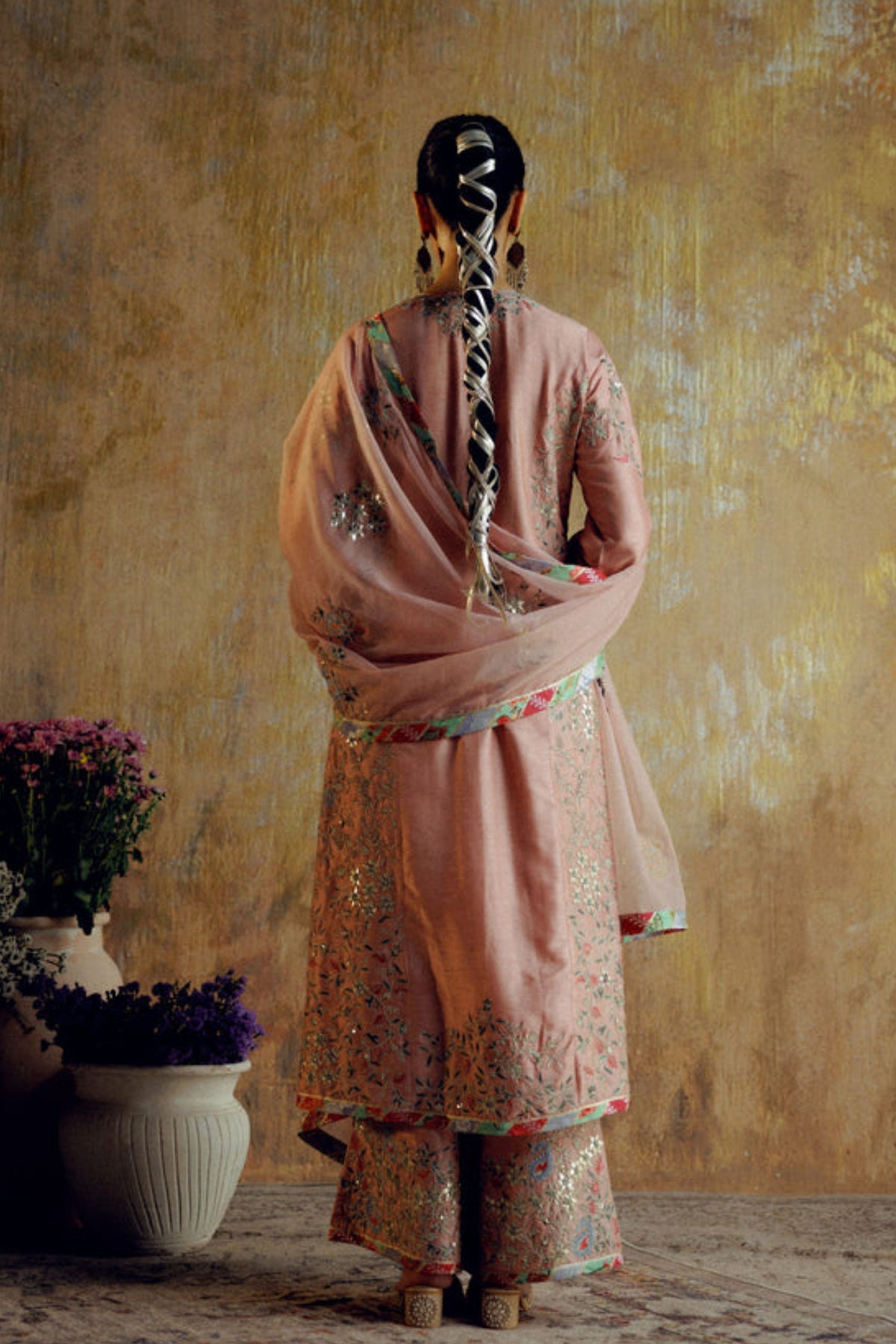 Old Rose Jugnu Kurta Set