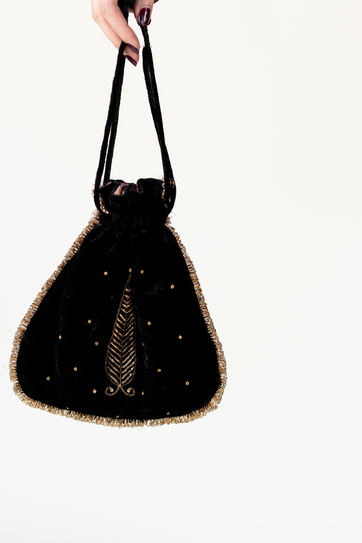 Black Shama Potli Bag