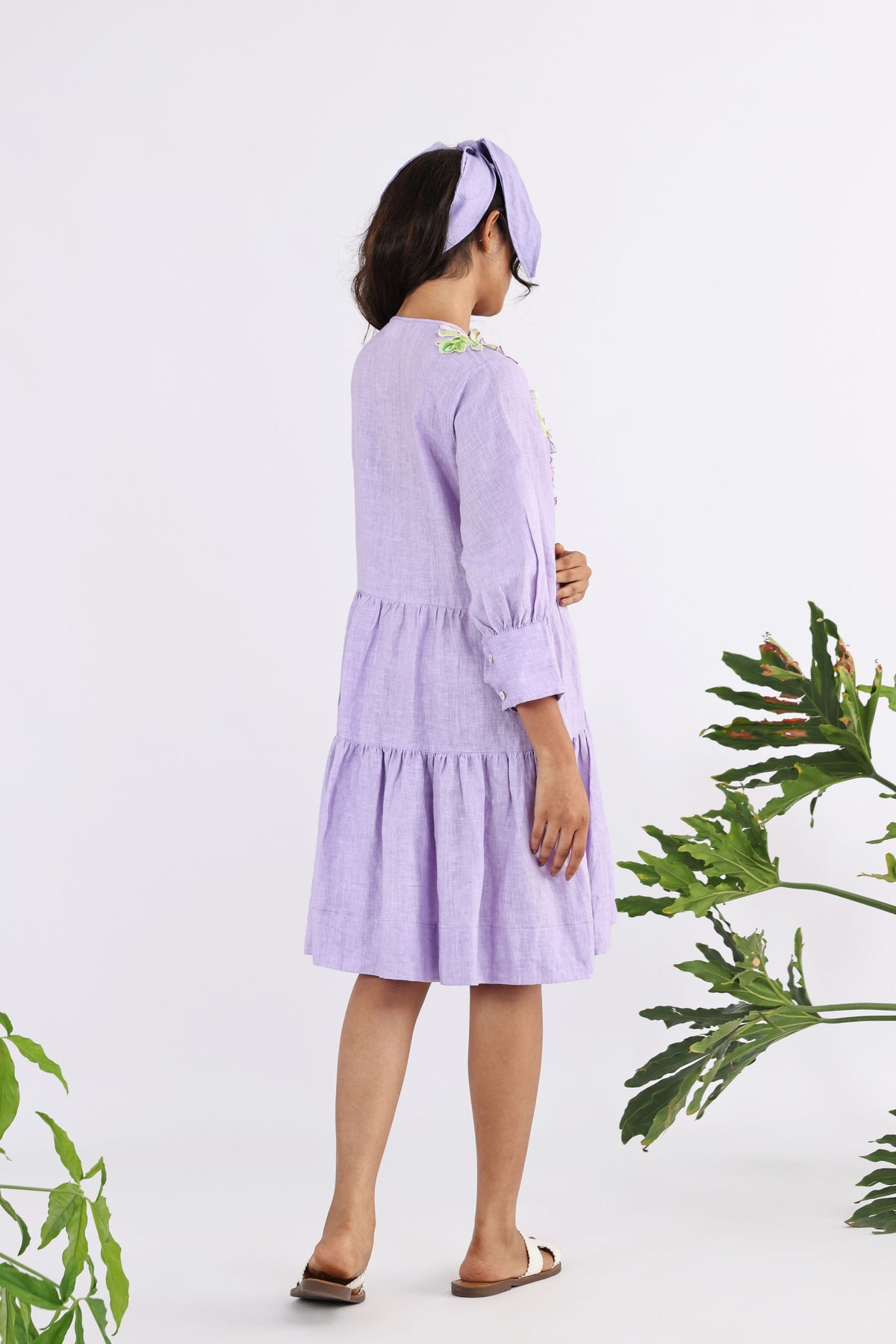 Mauve Barrel Flare Dress