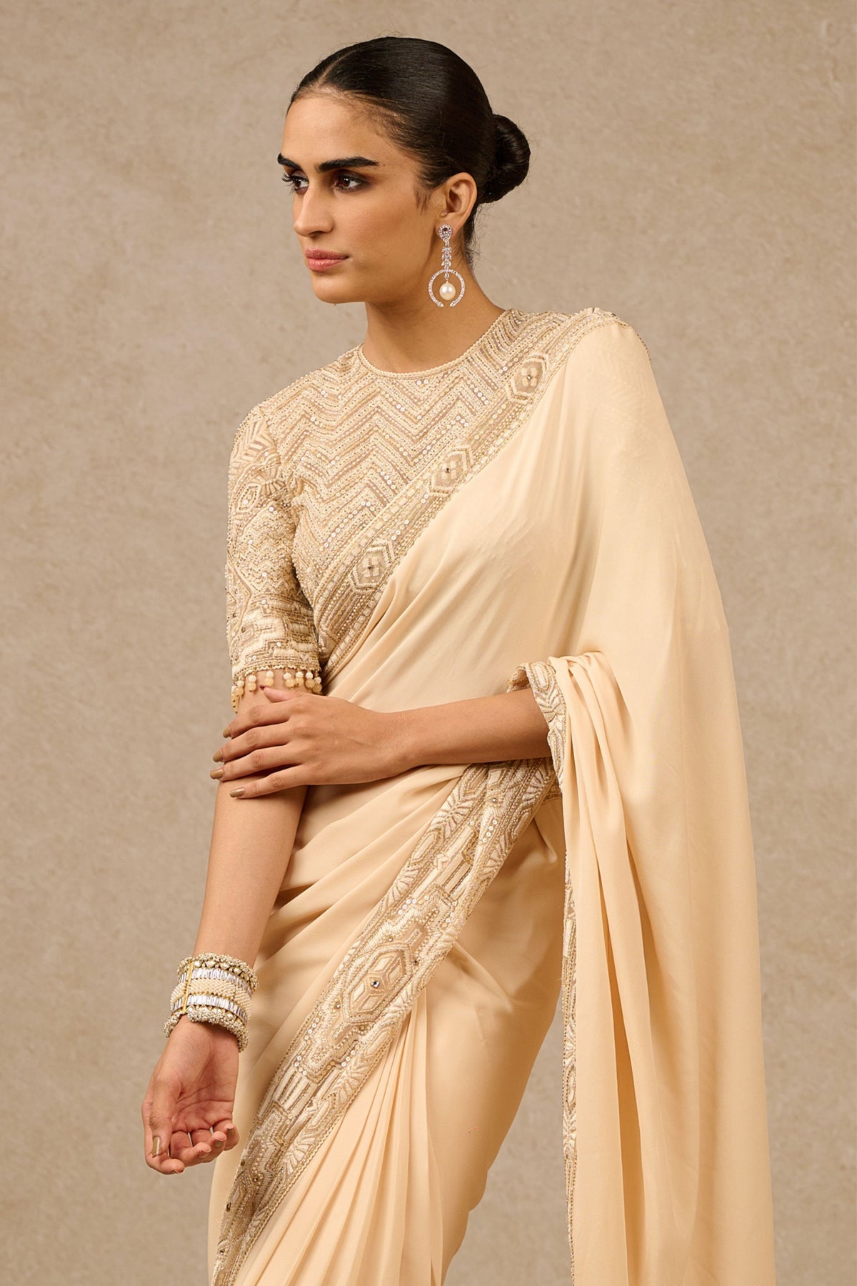 Ivory Saree