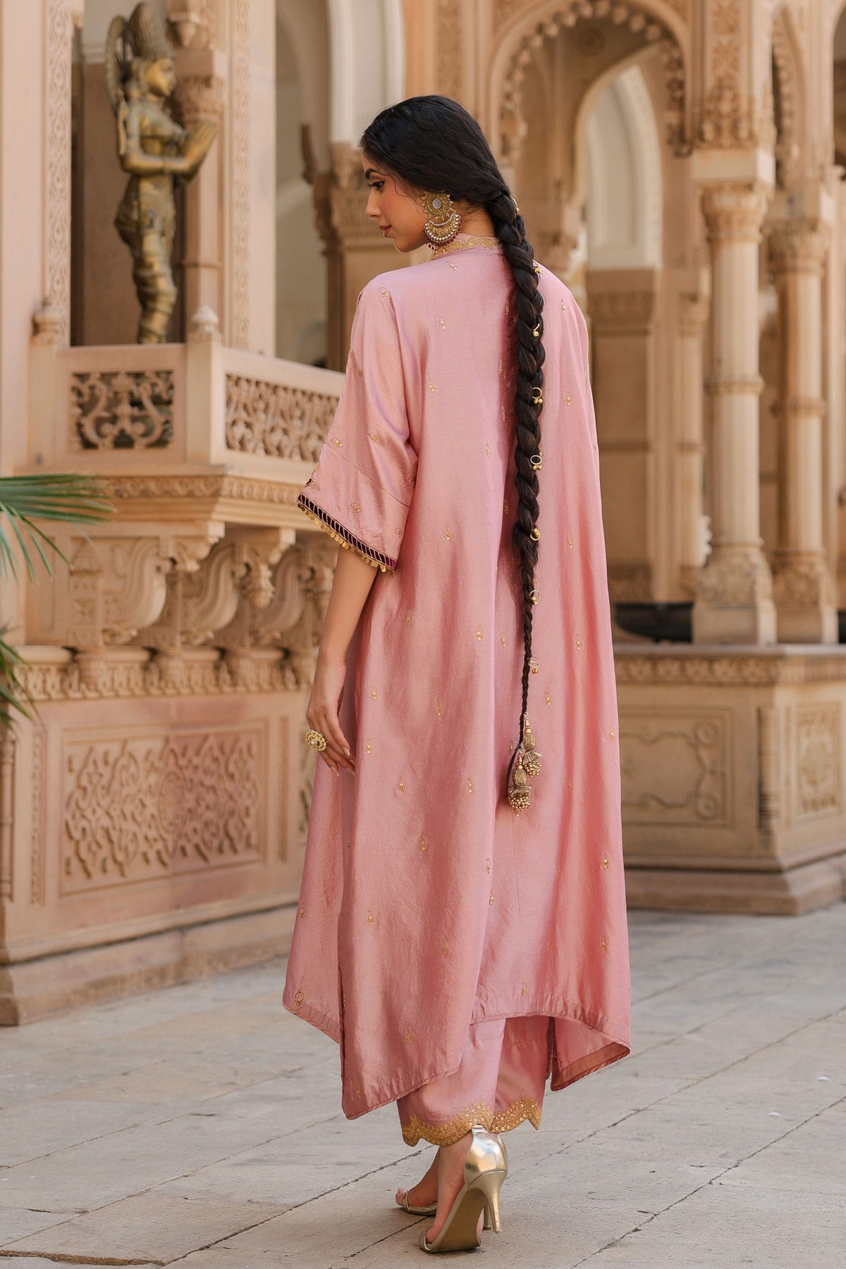 Riwayat Light Pink Kaftan Set