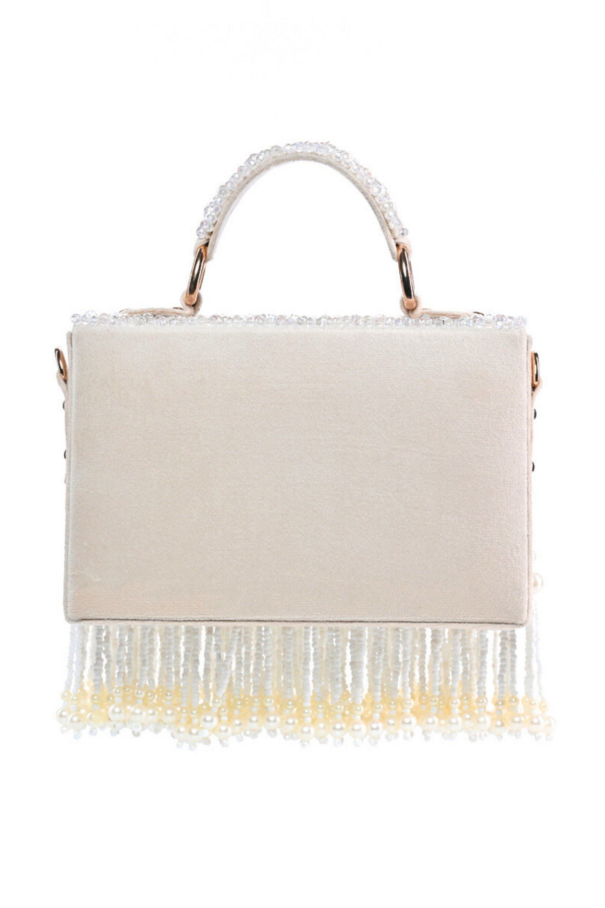 Julia Ivory Embellished Box Bag