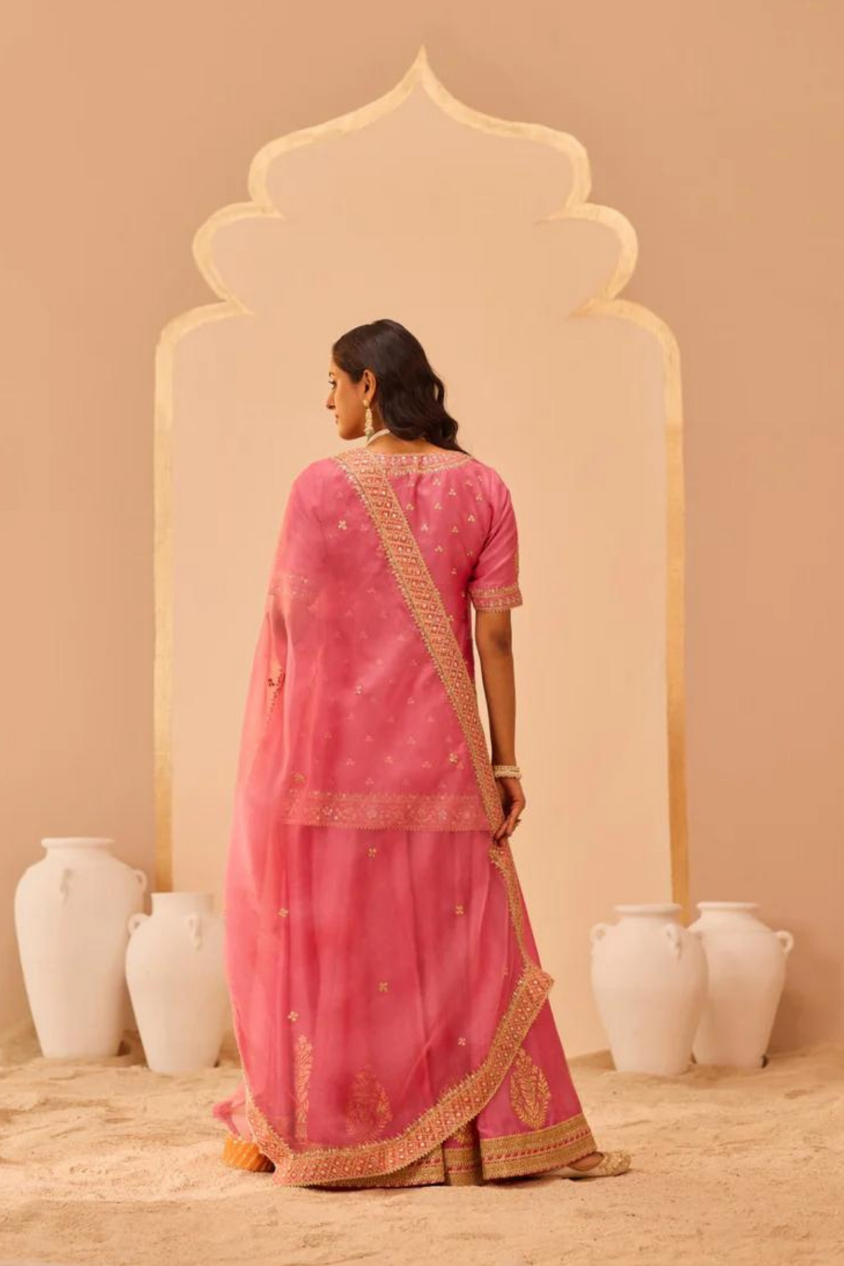 Faaiza Pink Lehenga Set