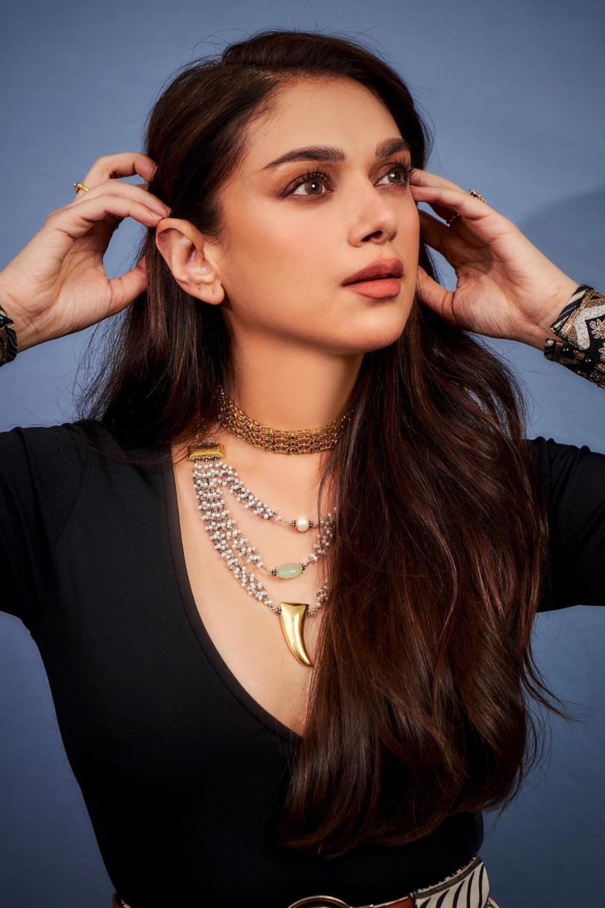 Aditi Rao Hydari in Silver Necklace