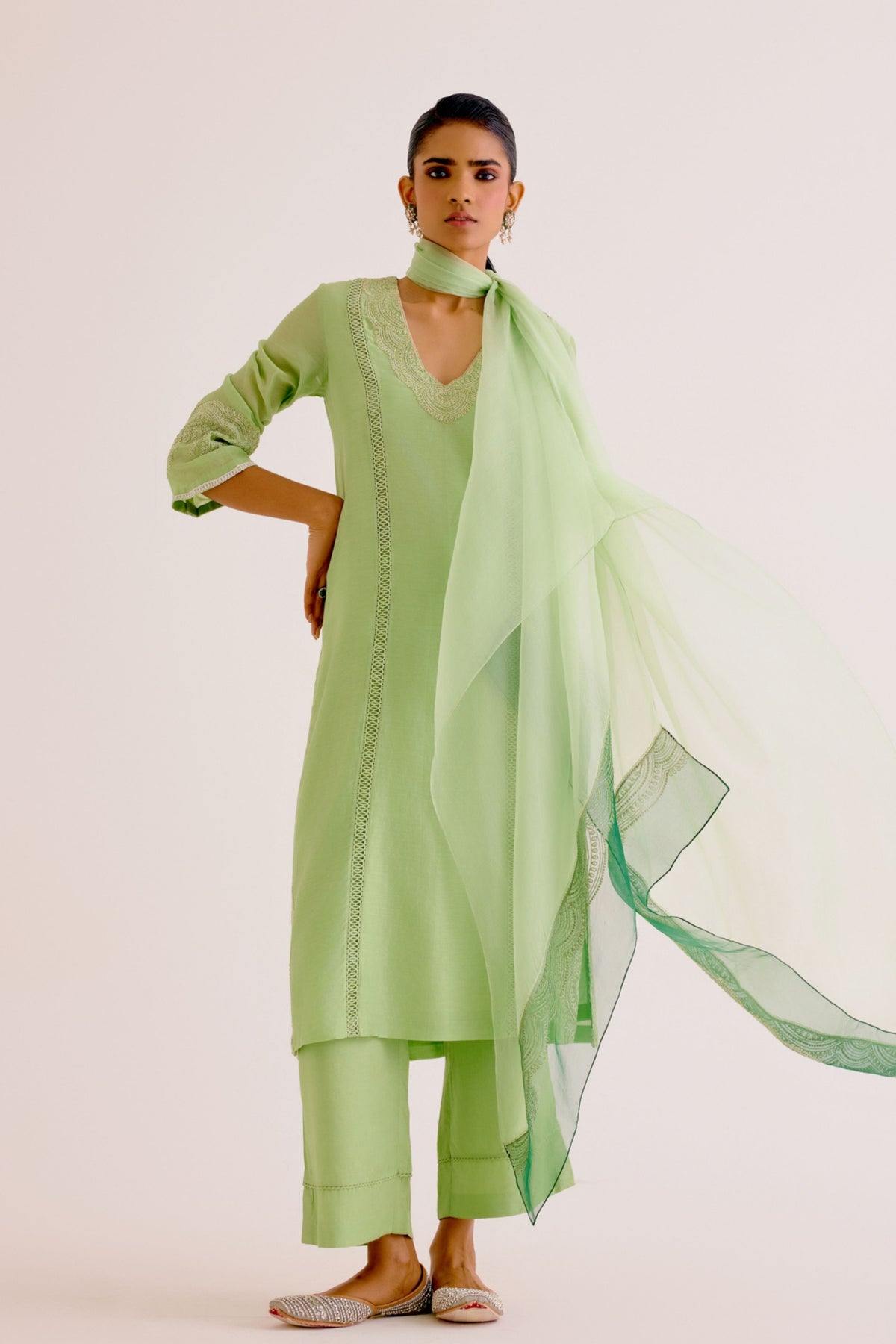 Pistachio Green Kurta Set