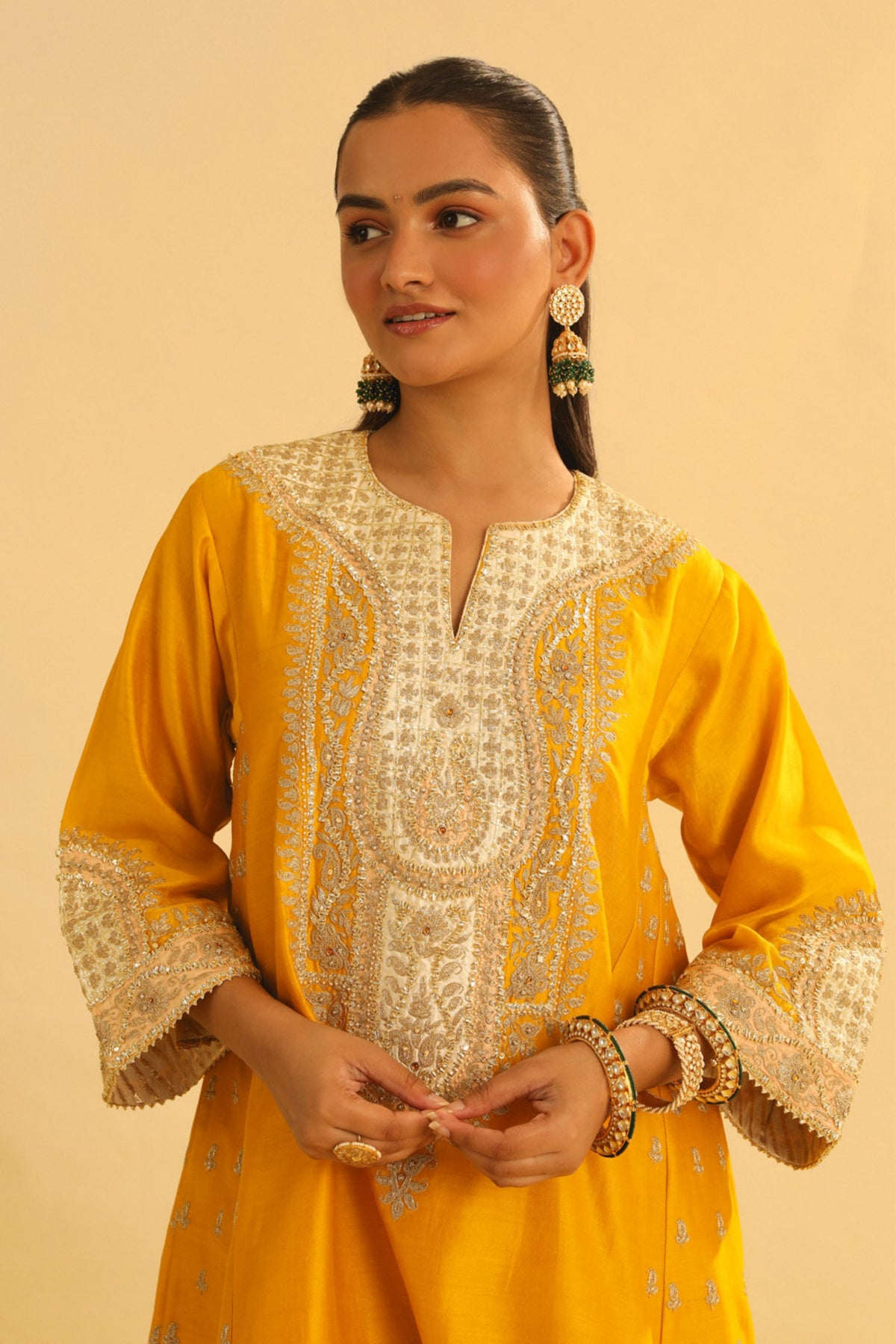 Arisana Mustard Kalidaar With Salwar