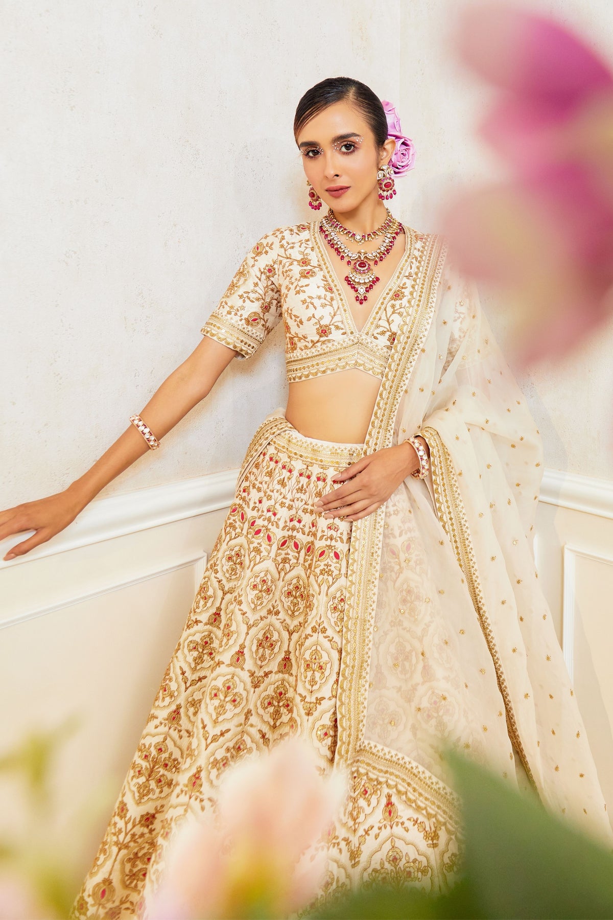 Anar Ivory Lehenga Set