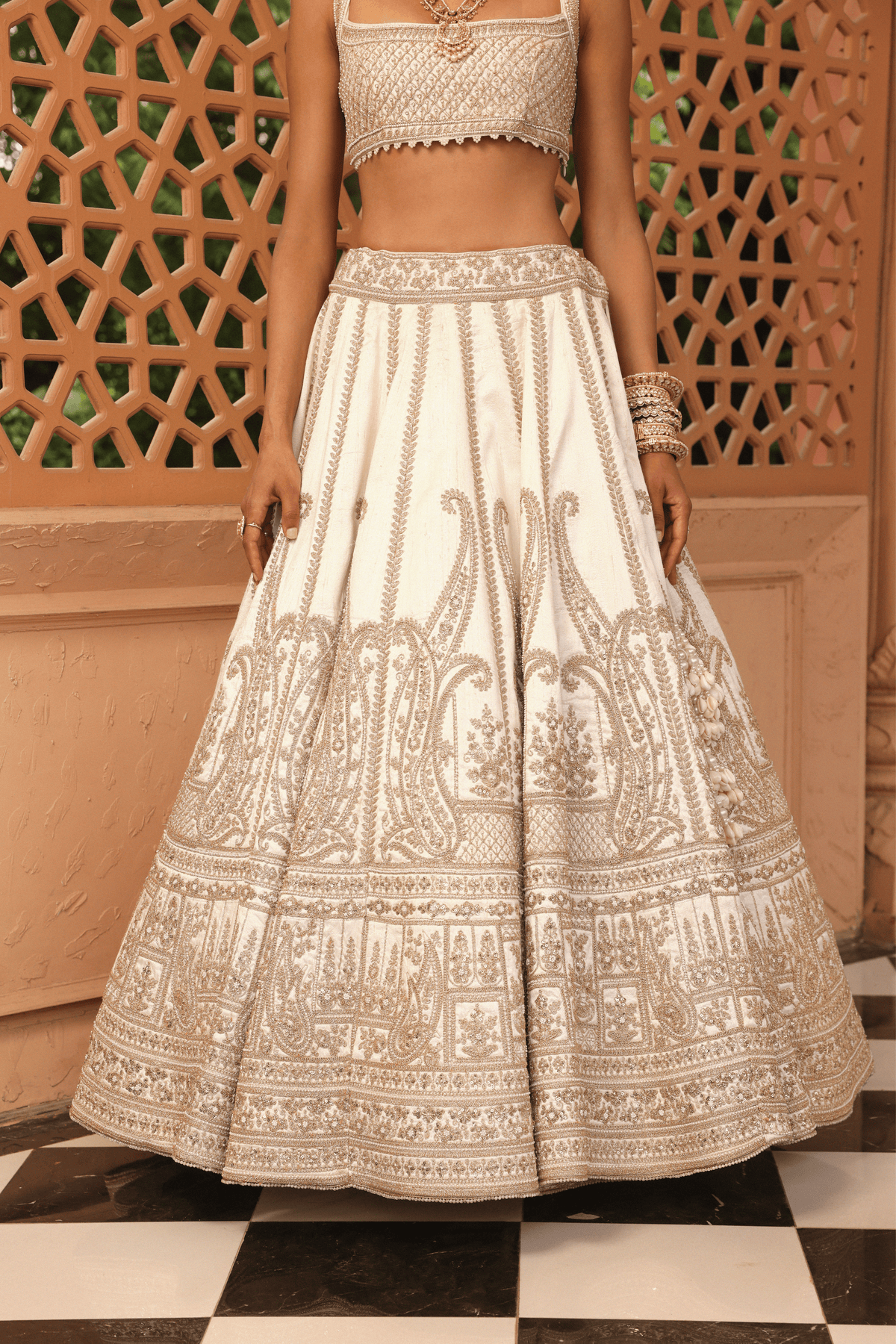 Iqra Ivory Lehenga Set