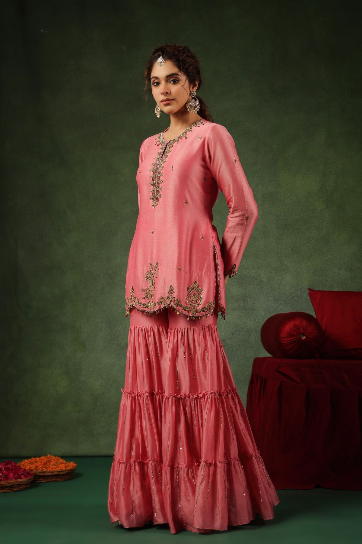 Pink Gulabi Sharara Set