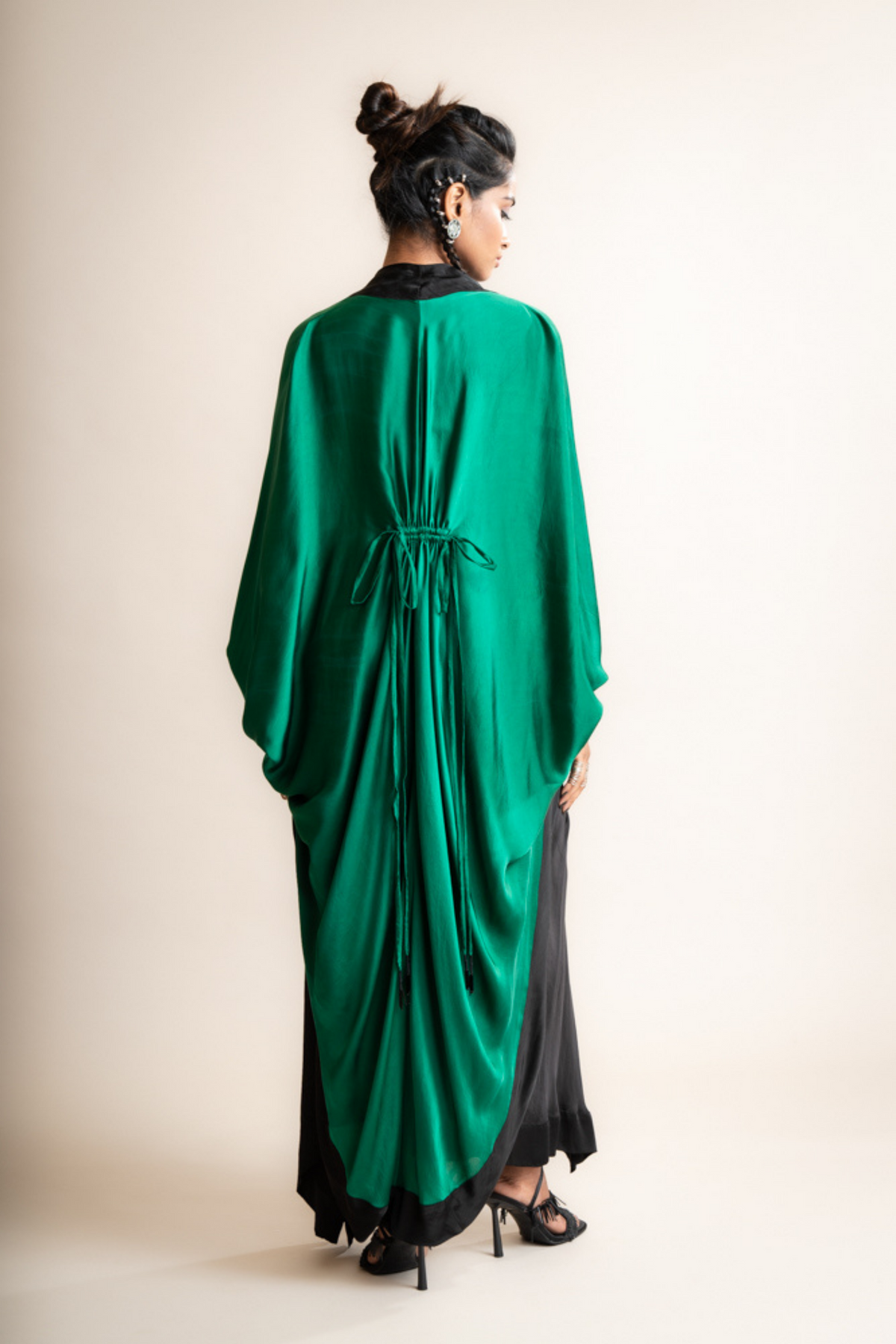 Green Cape With Waist-coat And Skirt