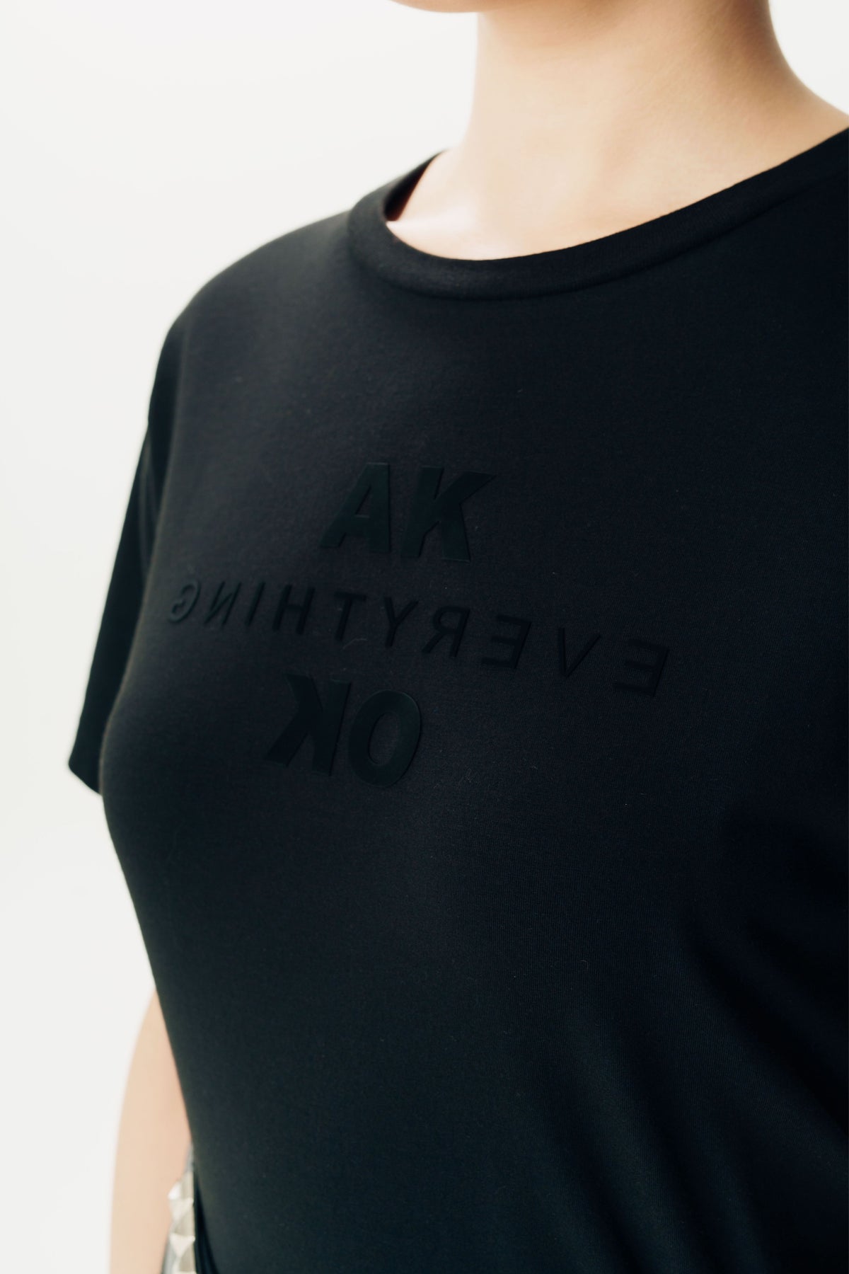 Embossed Half Sleeve T Shirt