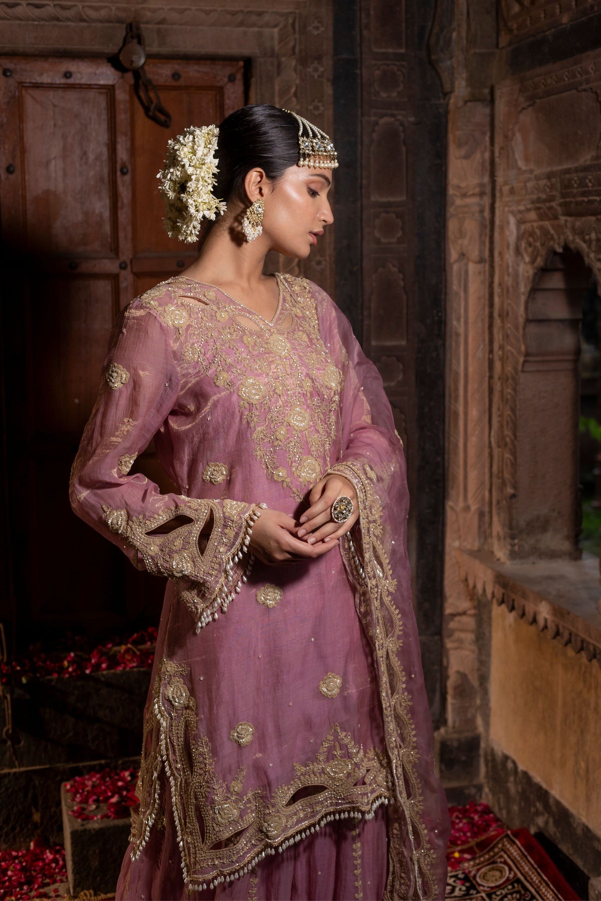 Pink Sharara Set