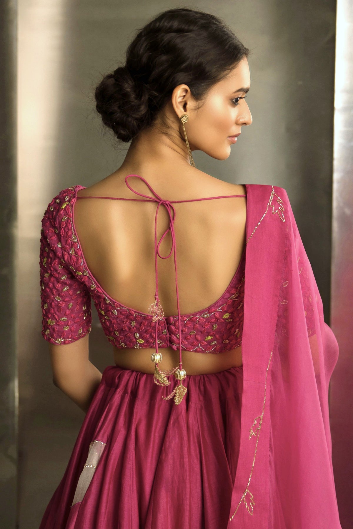 Mulberry Pop Pink Lehenga Set