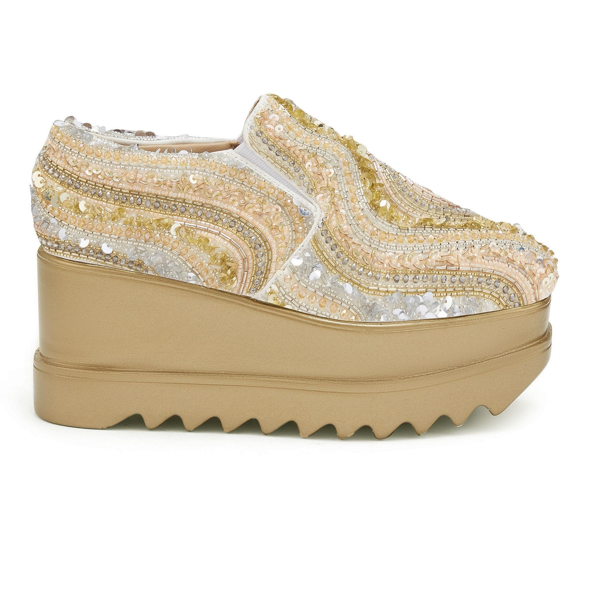 Electric Feel Wedding Wedge Sneakers