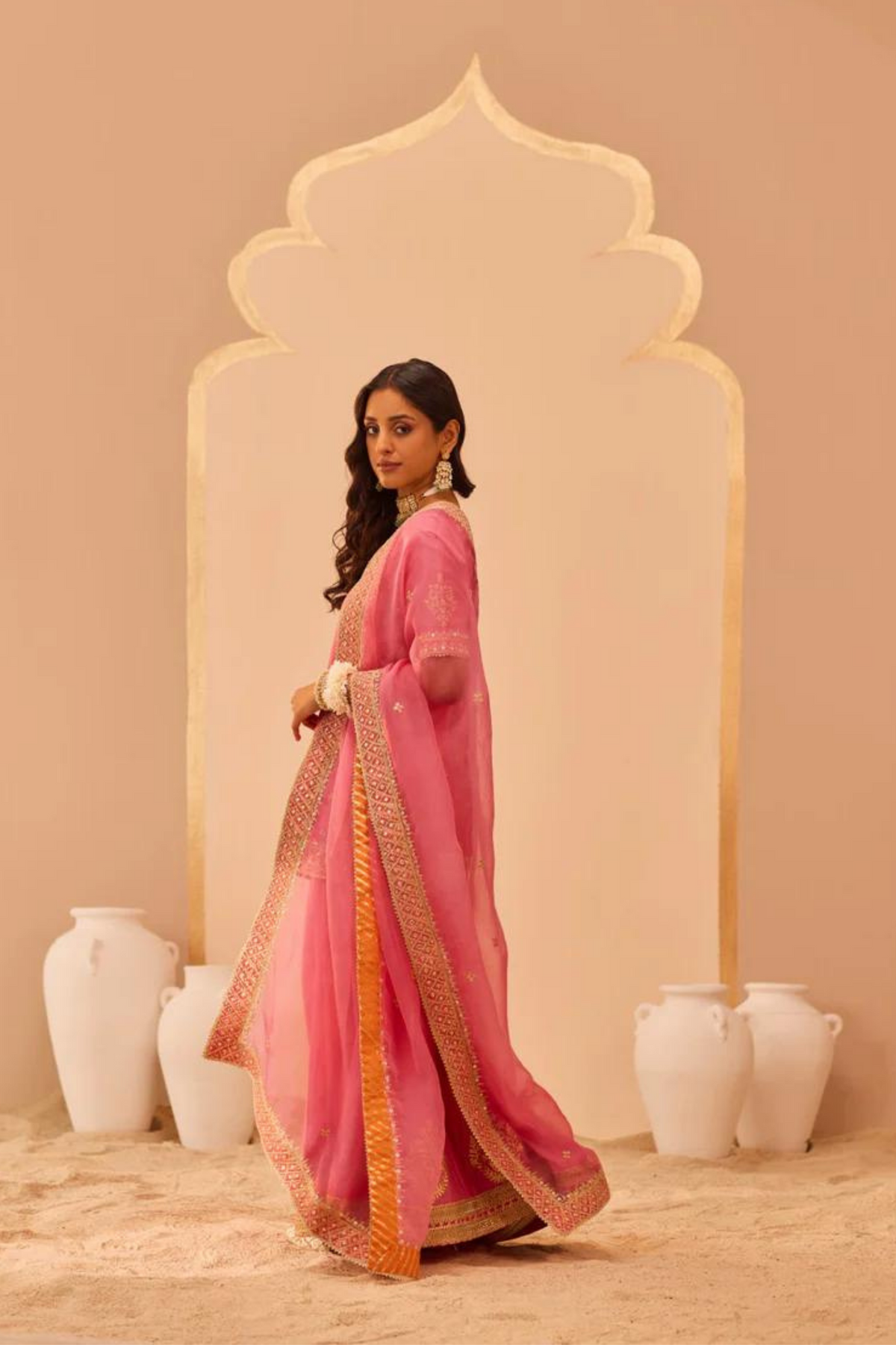 Faaiza Pink Lehenga Set