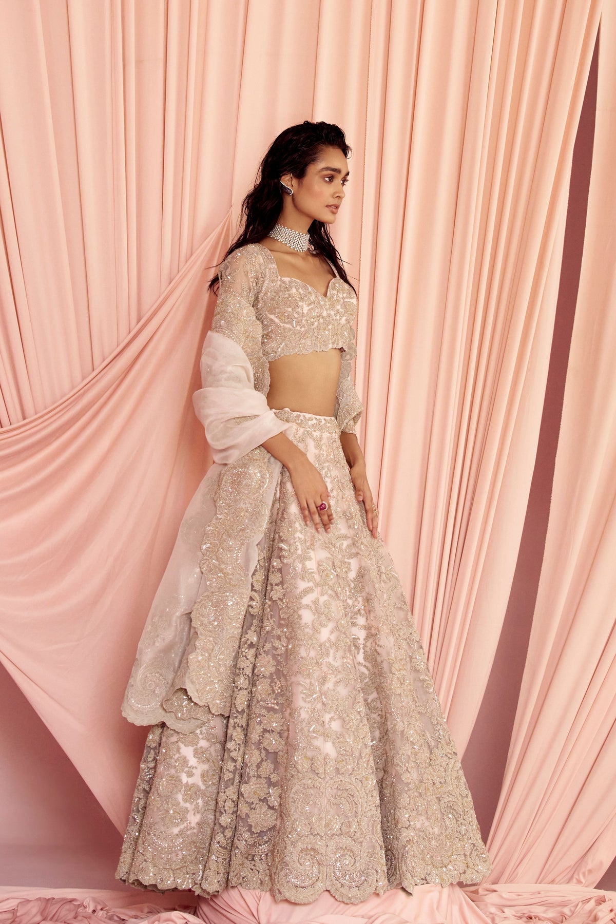 Charisma Pink Embroidered Lehenga Set