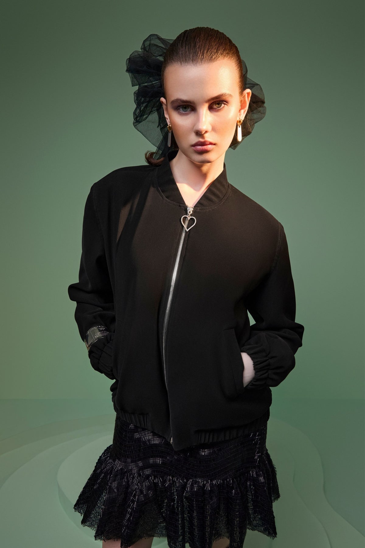 Black Bomber Jacket