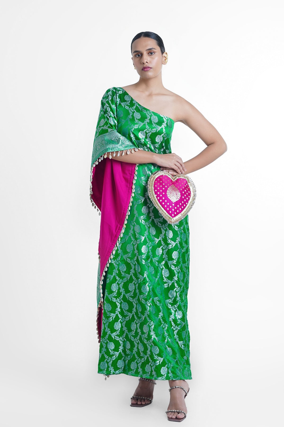 Green Kajol Kaftan Dress