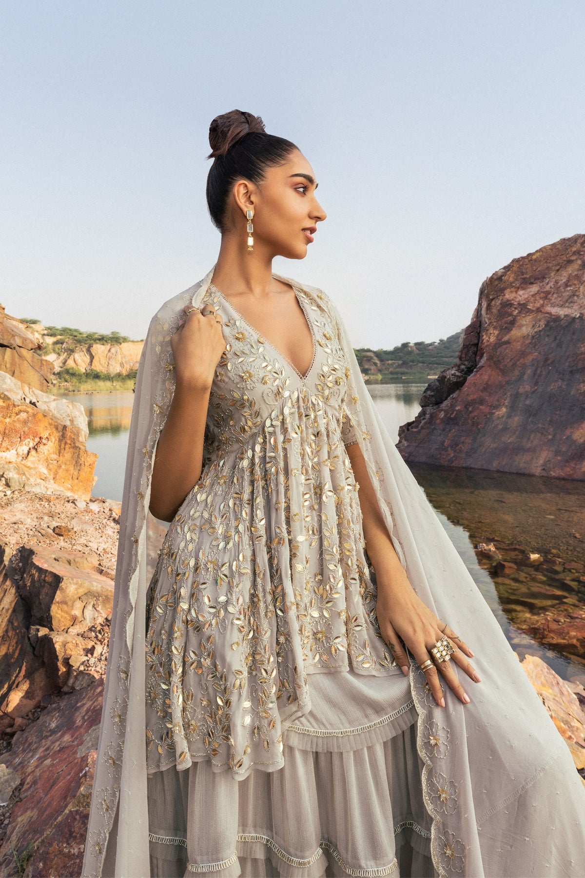 Desert Flora Sequins Tunic