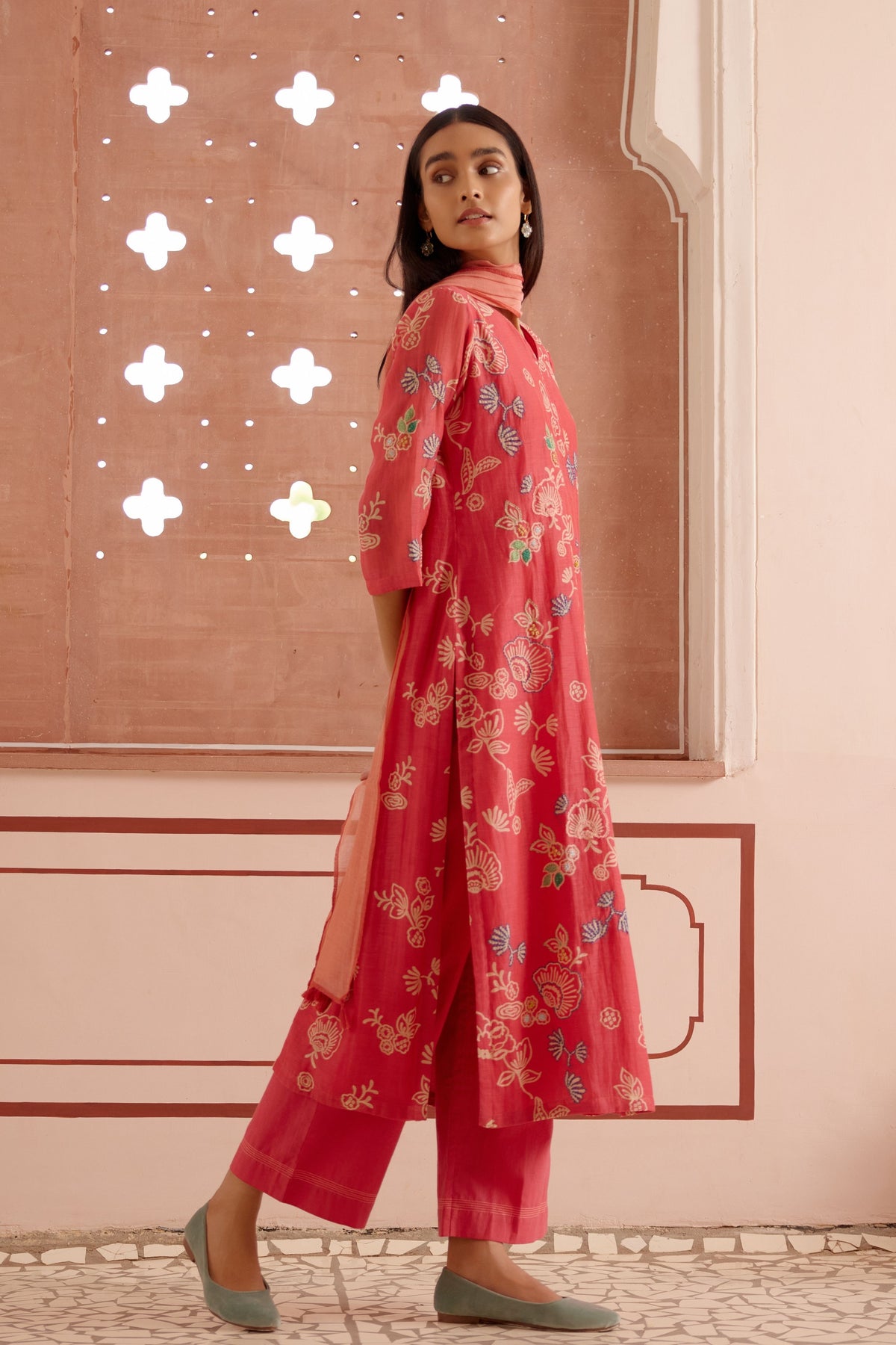 Rosewood Floral Kurta Set