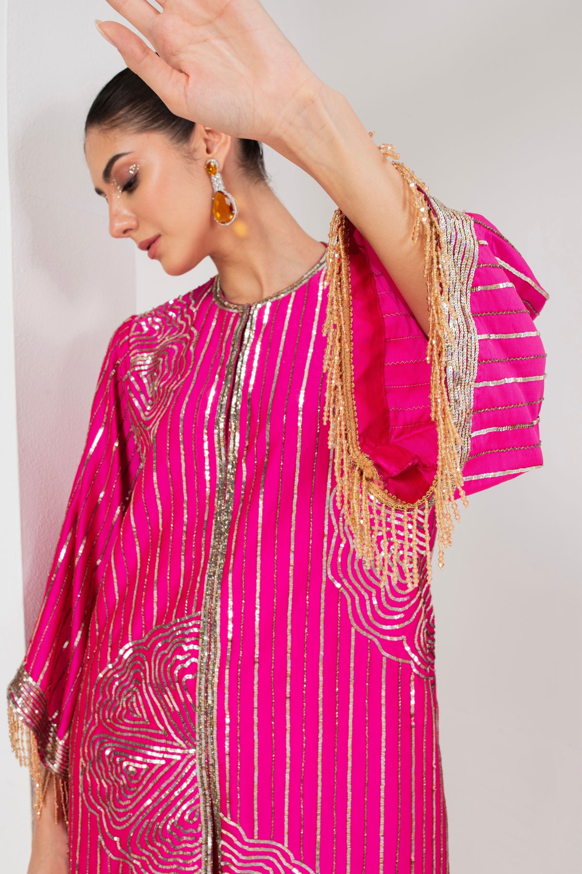 Fuschia Pink Short Kurta Set