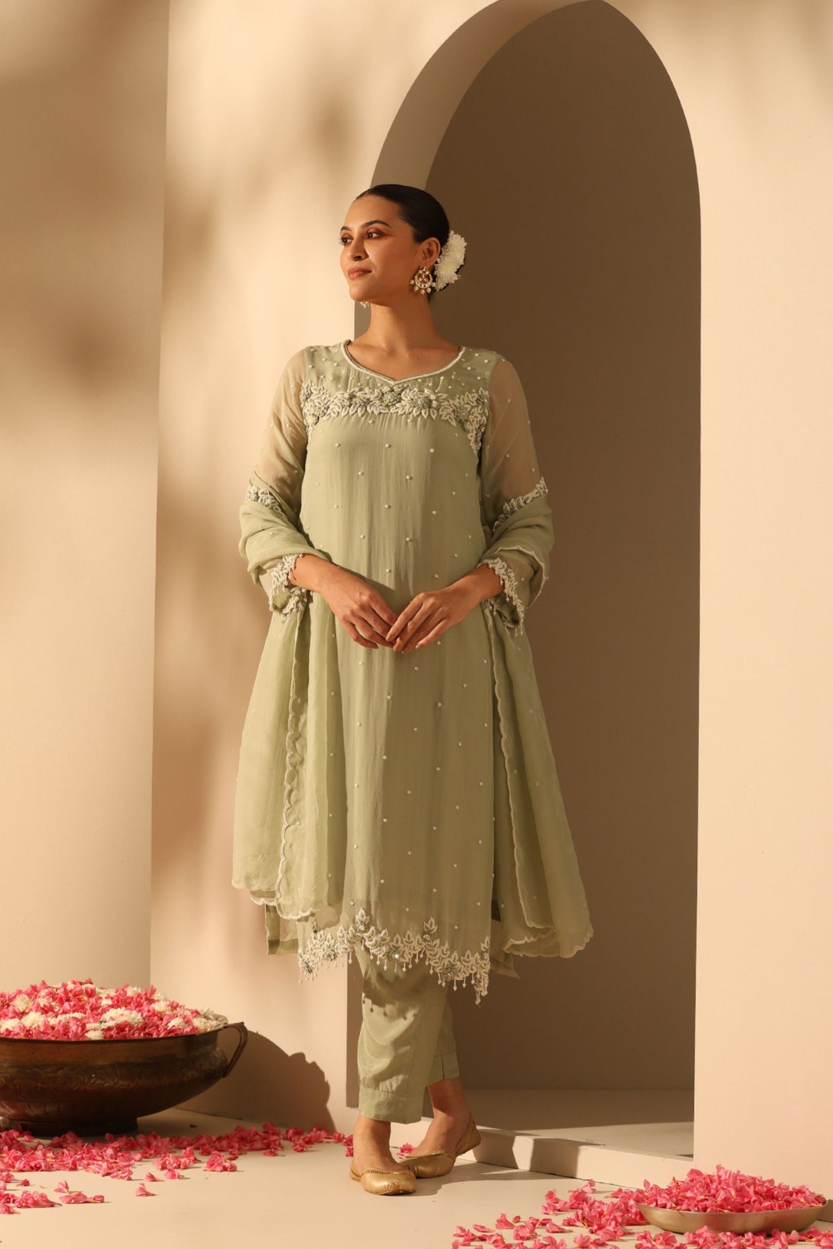 Pavni Green Kurta Set