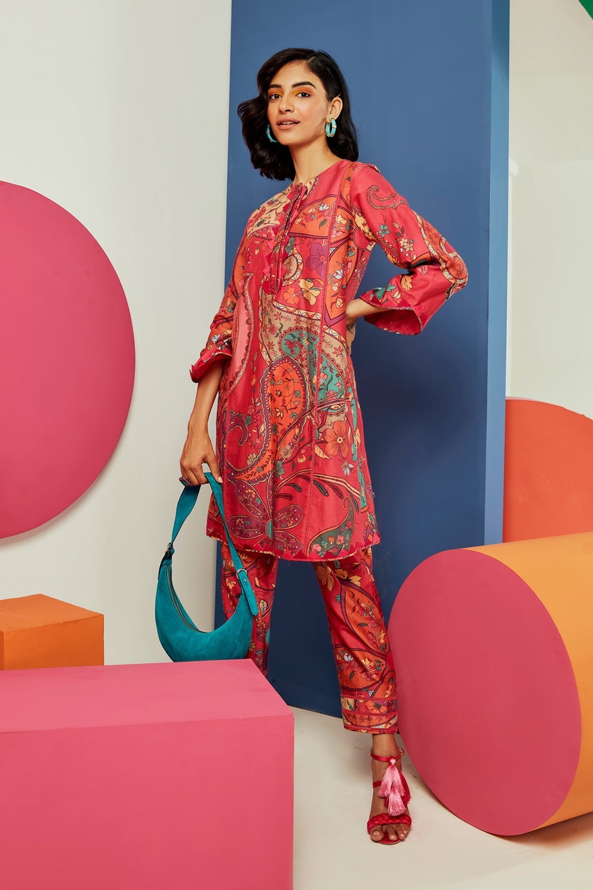 Multicoloured Printed Kurta Salwar