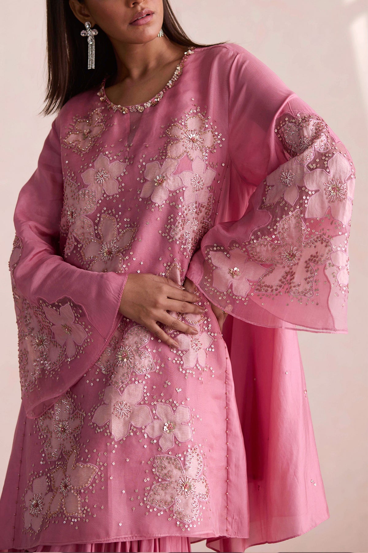 Pink Sharara Set