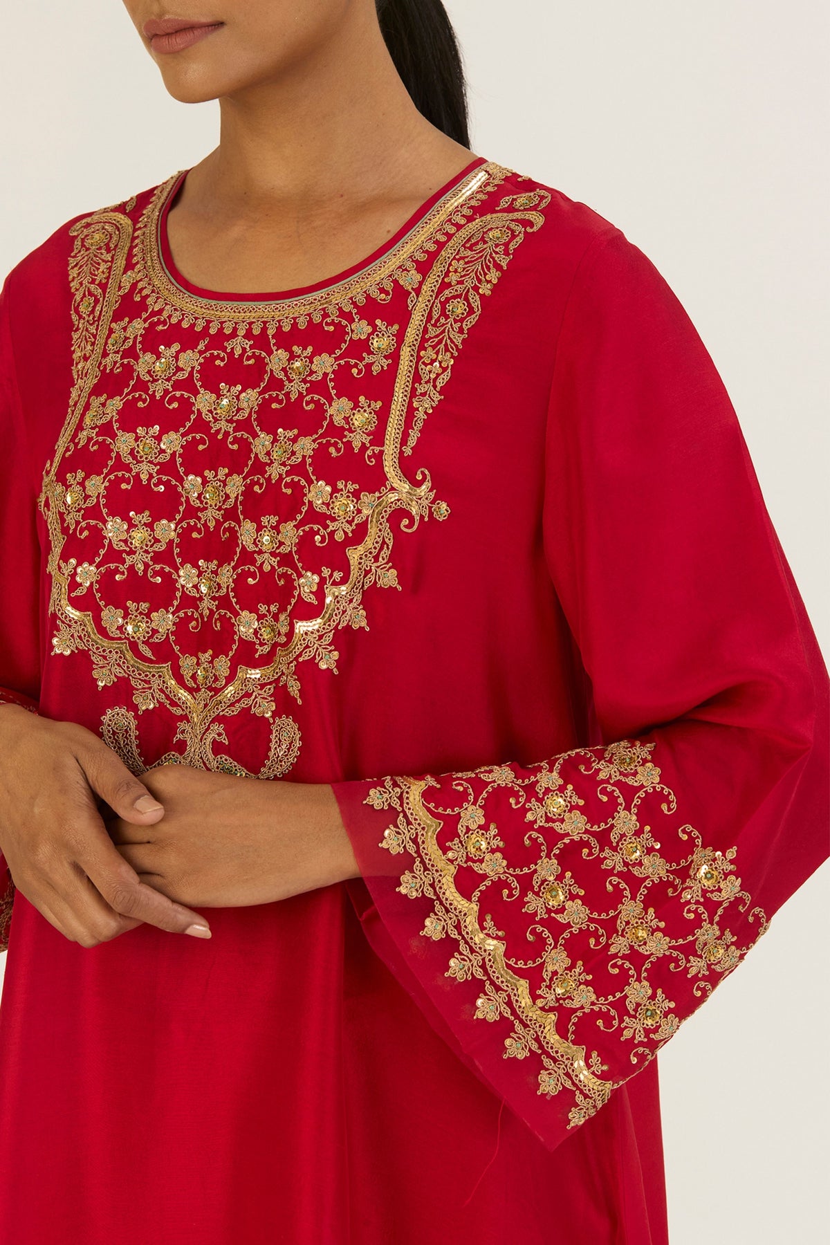 Alta Red Kurta &amp; Pants