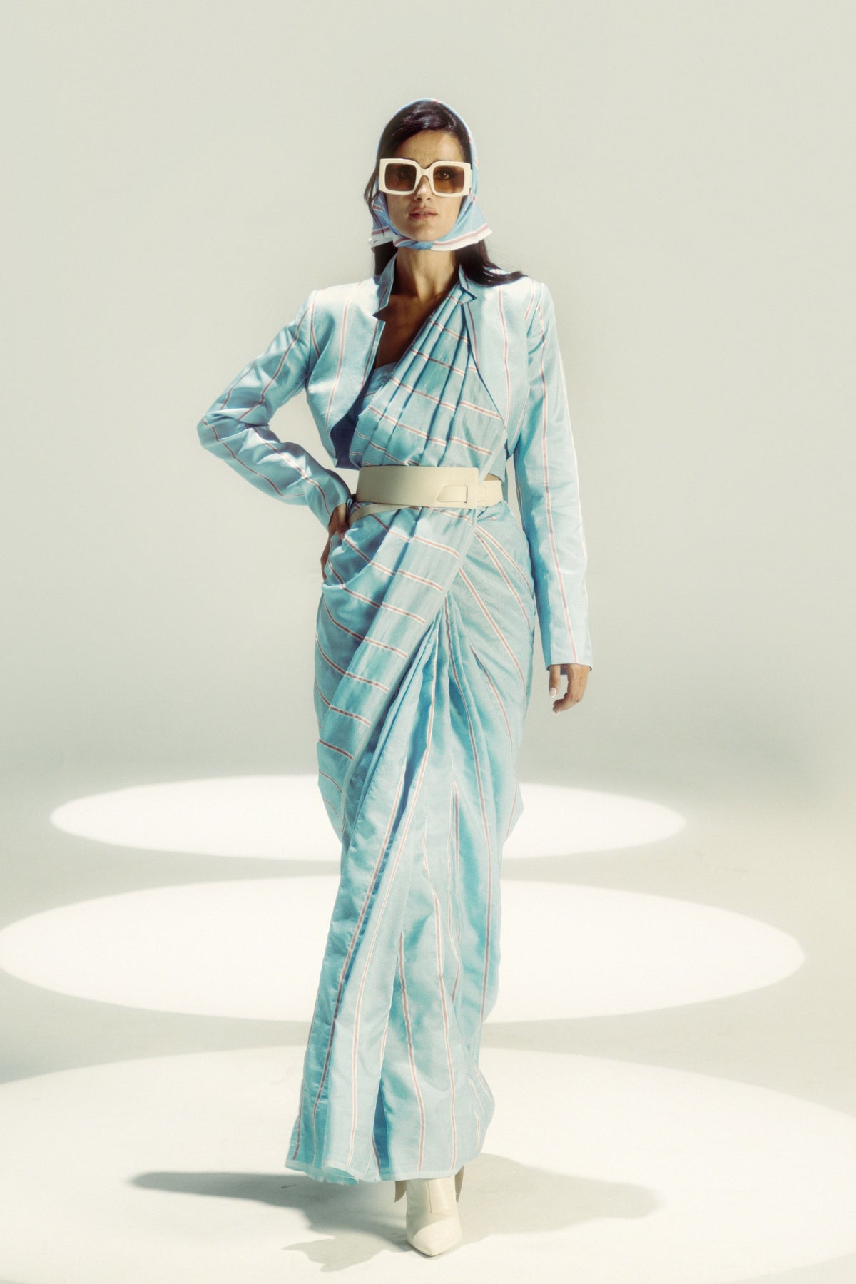 Bumblebee Powder Blue Saree