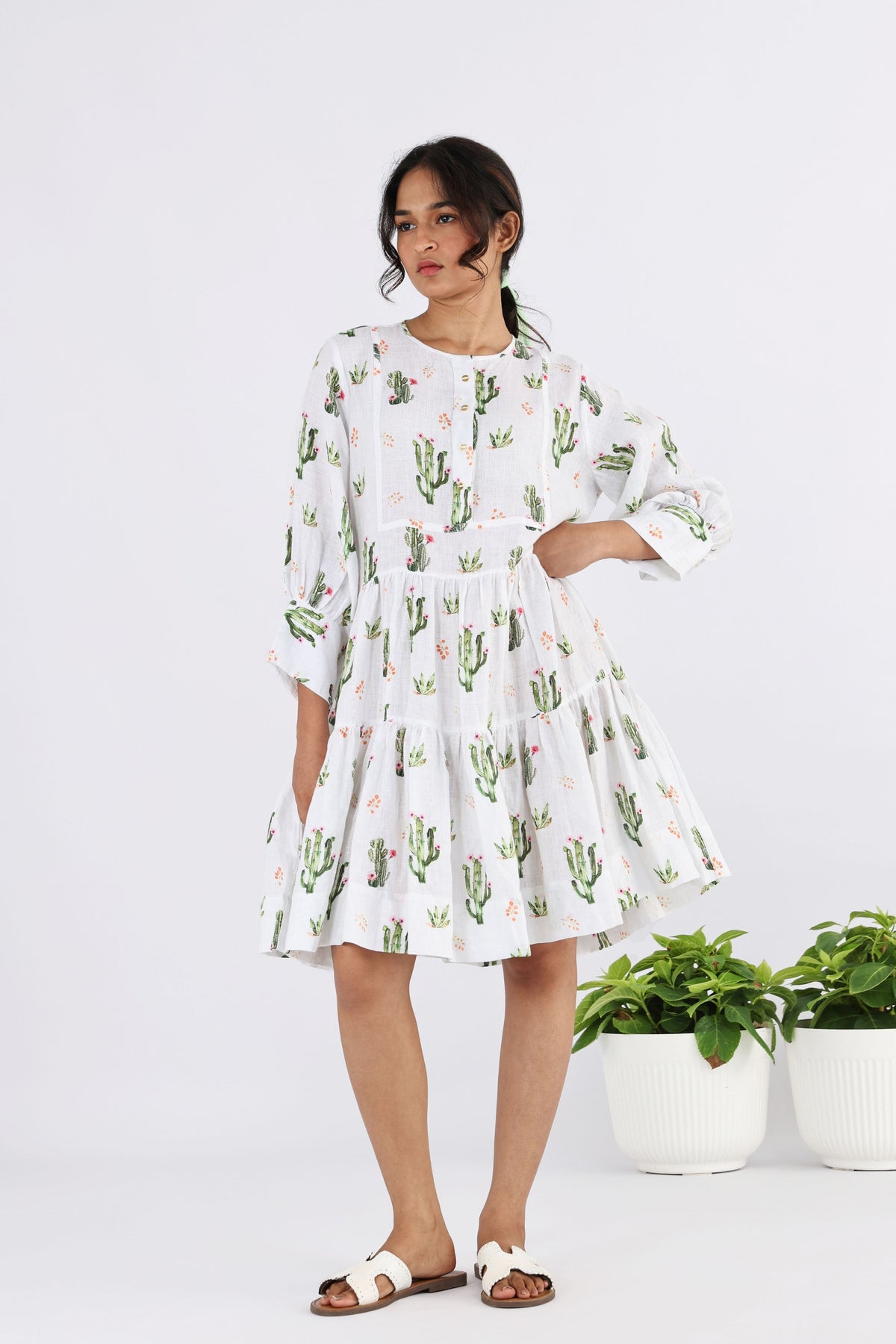 Cactus Barrel Flare Dress