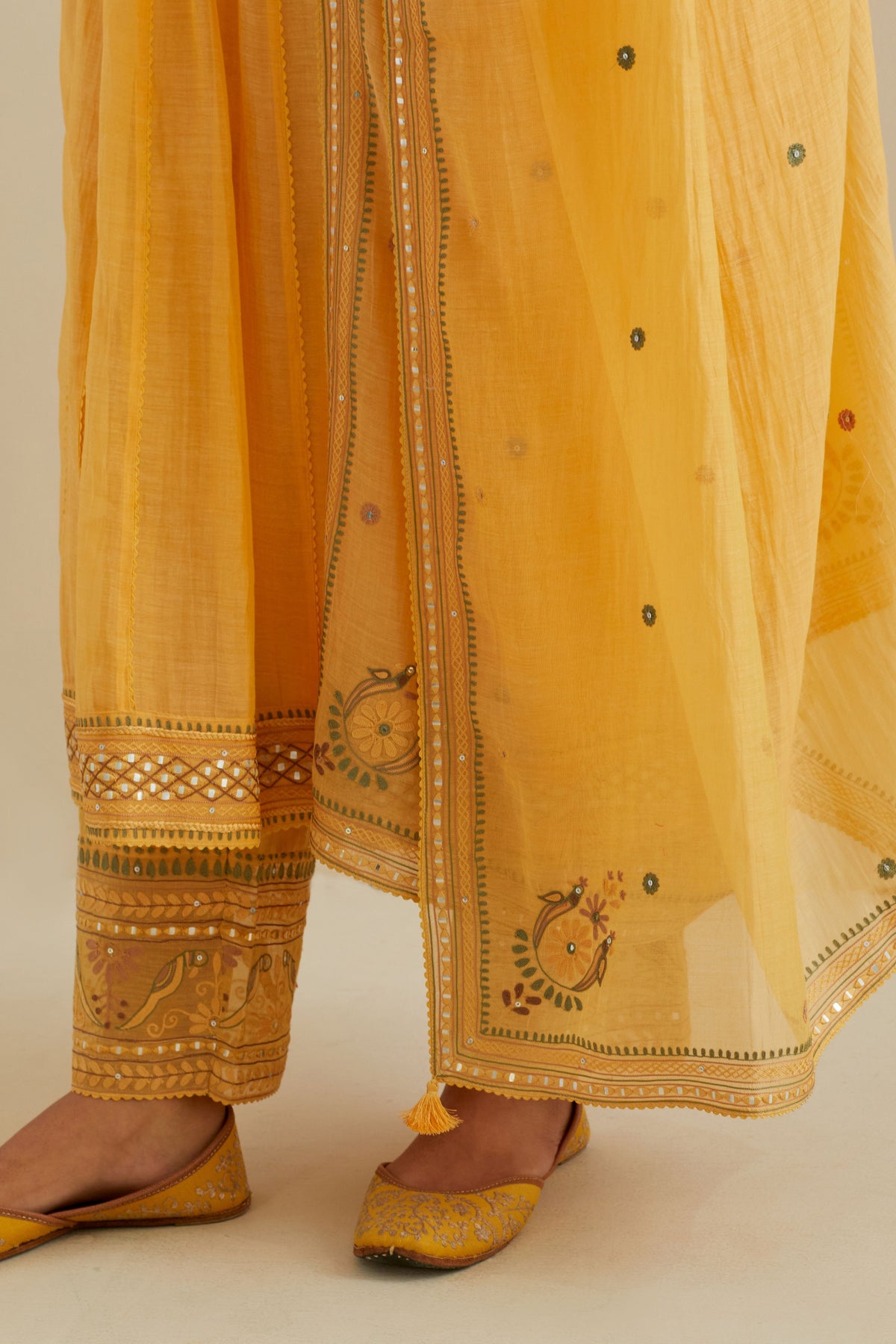 Yellow Yoke Kurta Set