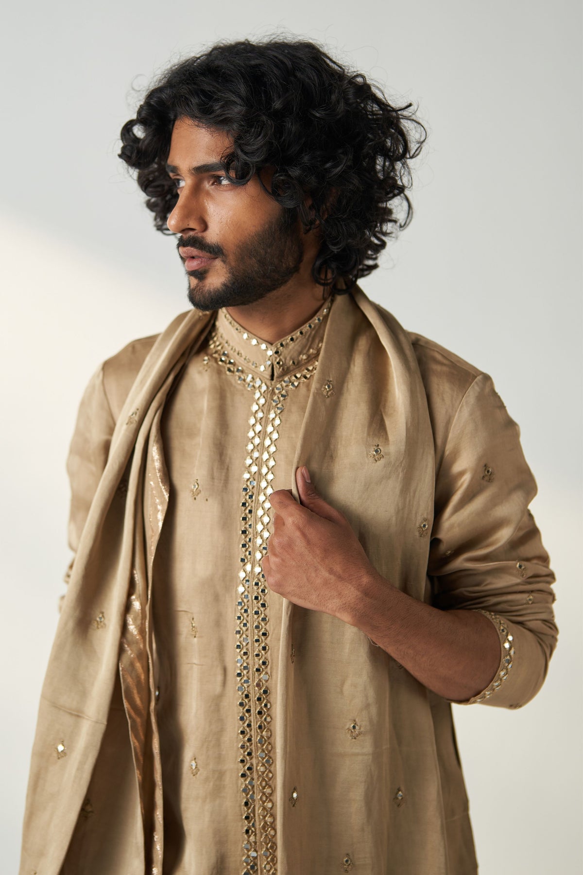 Khaki Gold Vivaan Stole