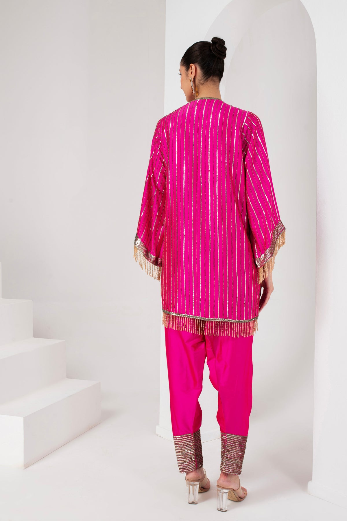 Fuschia Pink Short Kurta Set