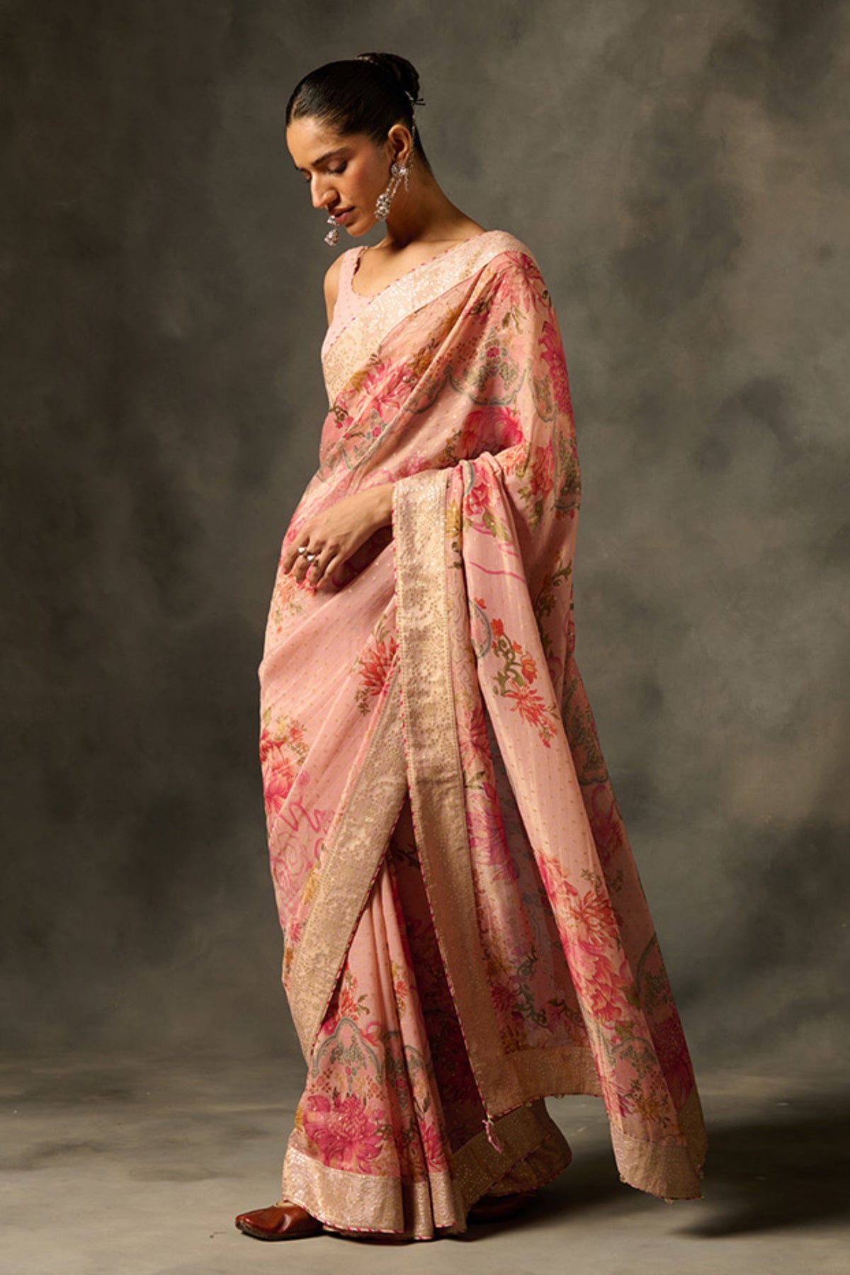 Pink Soma Saree