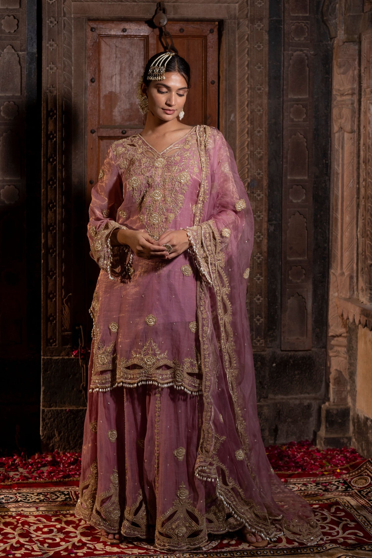 Pink Sharara Set