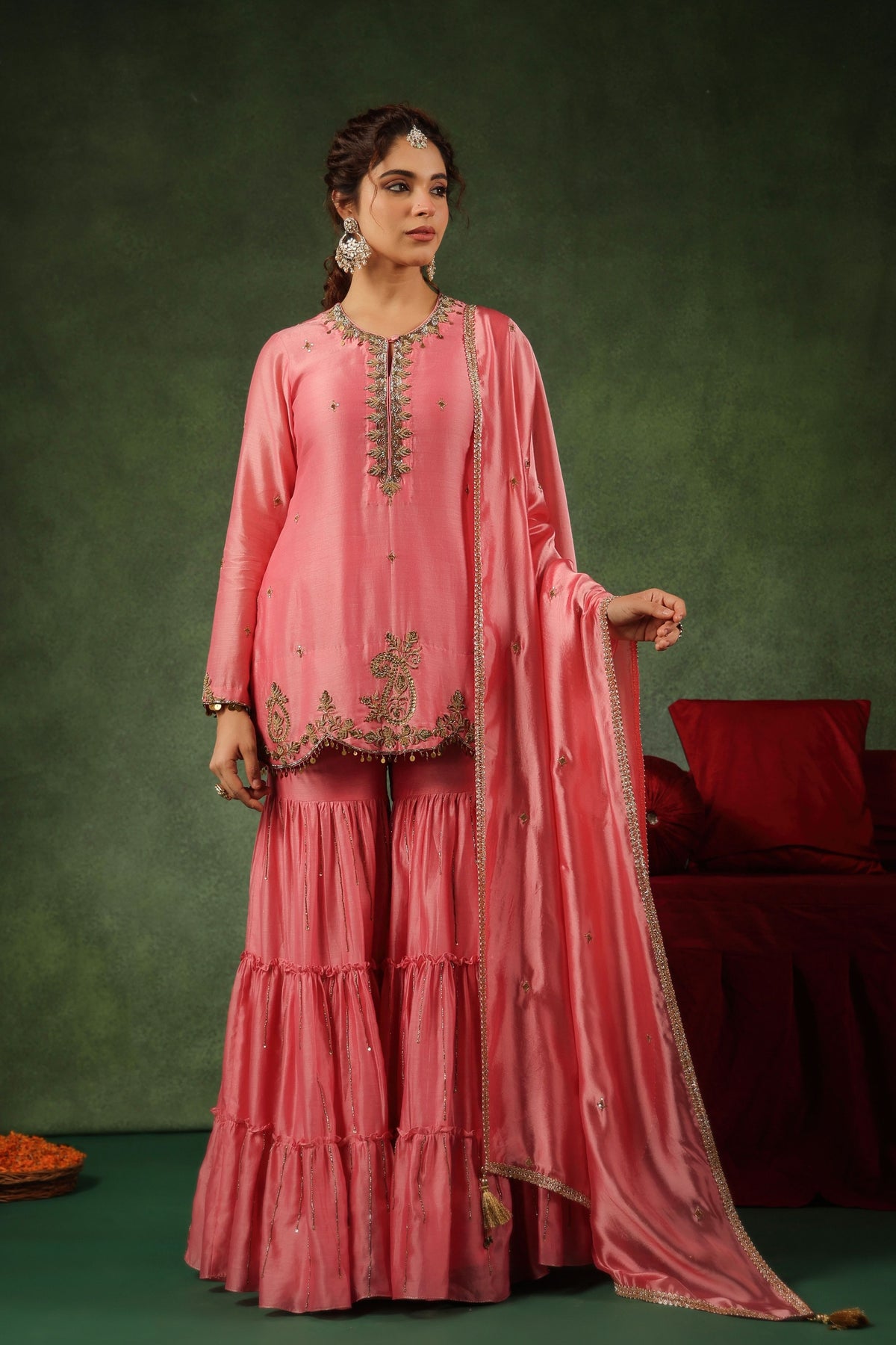 Pink Gulabi Sharara Set