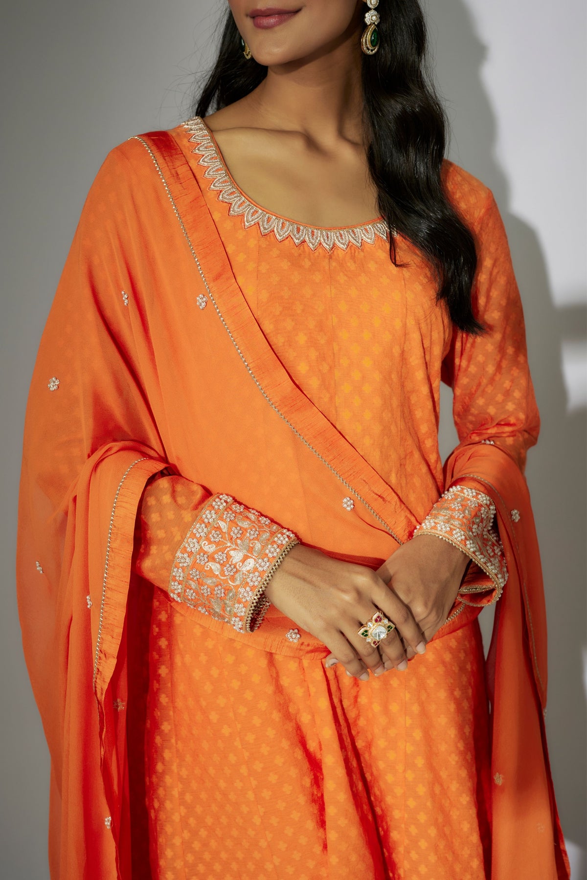 Orange Kurta Set