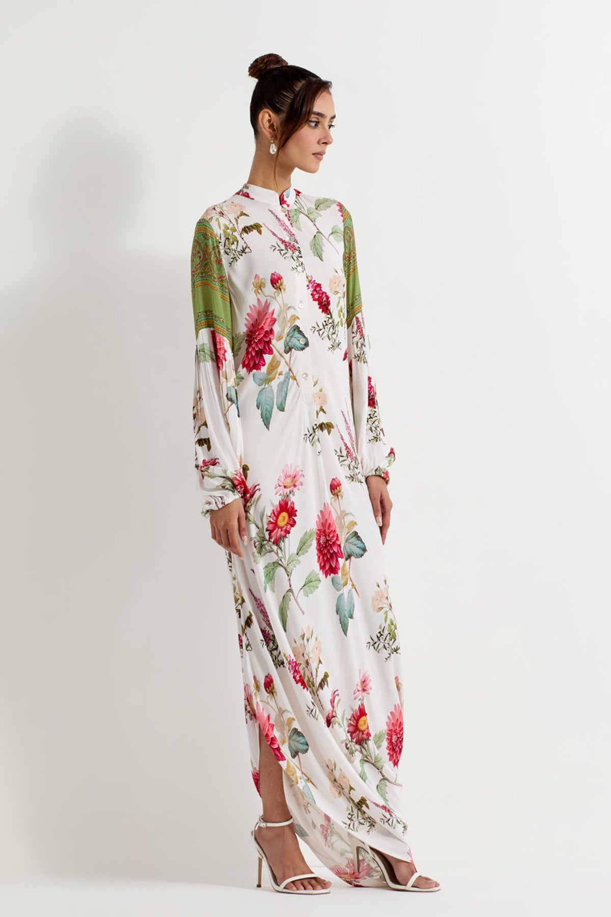 Printed Drape Dress