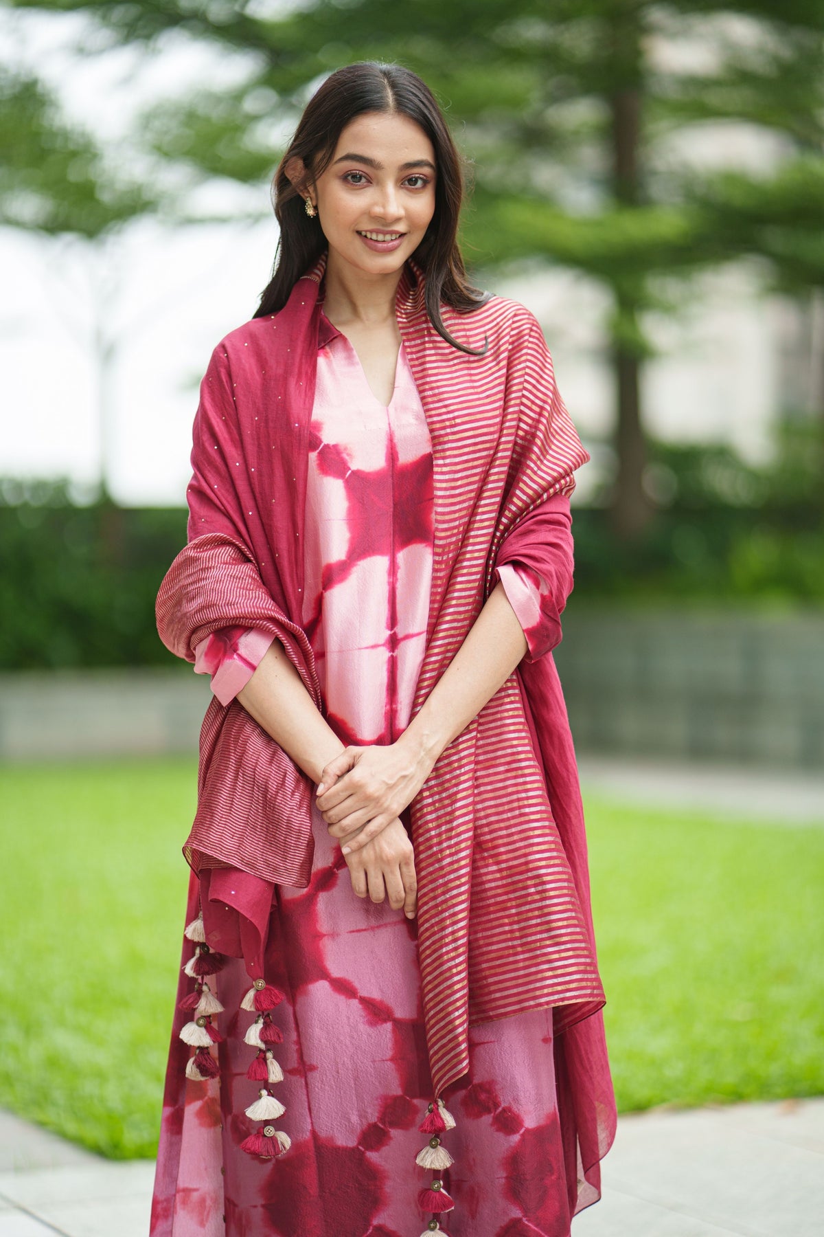 Clara Tie Dye Pink Kurta Set