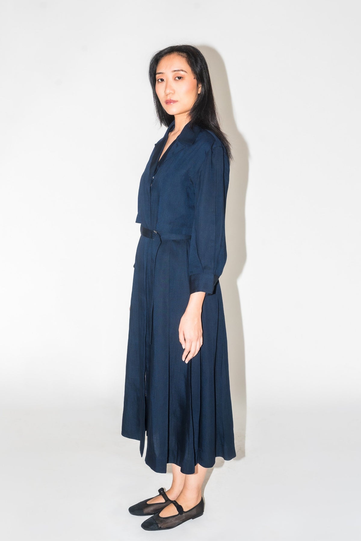 Layered Trench Navy Dress