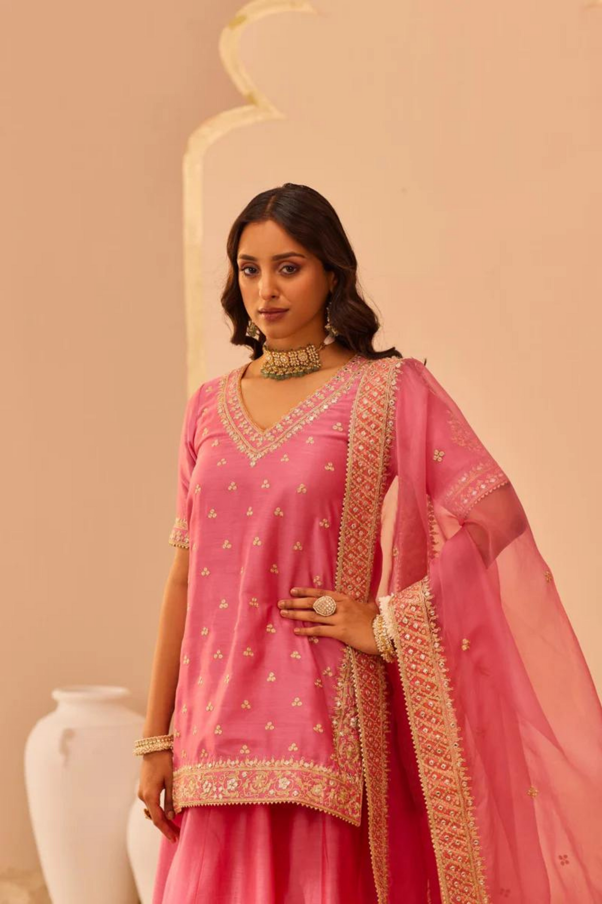 Faaiza Pink Lehenga Set