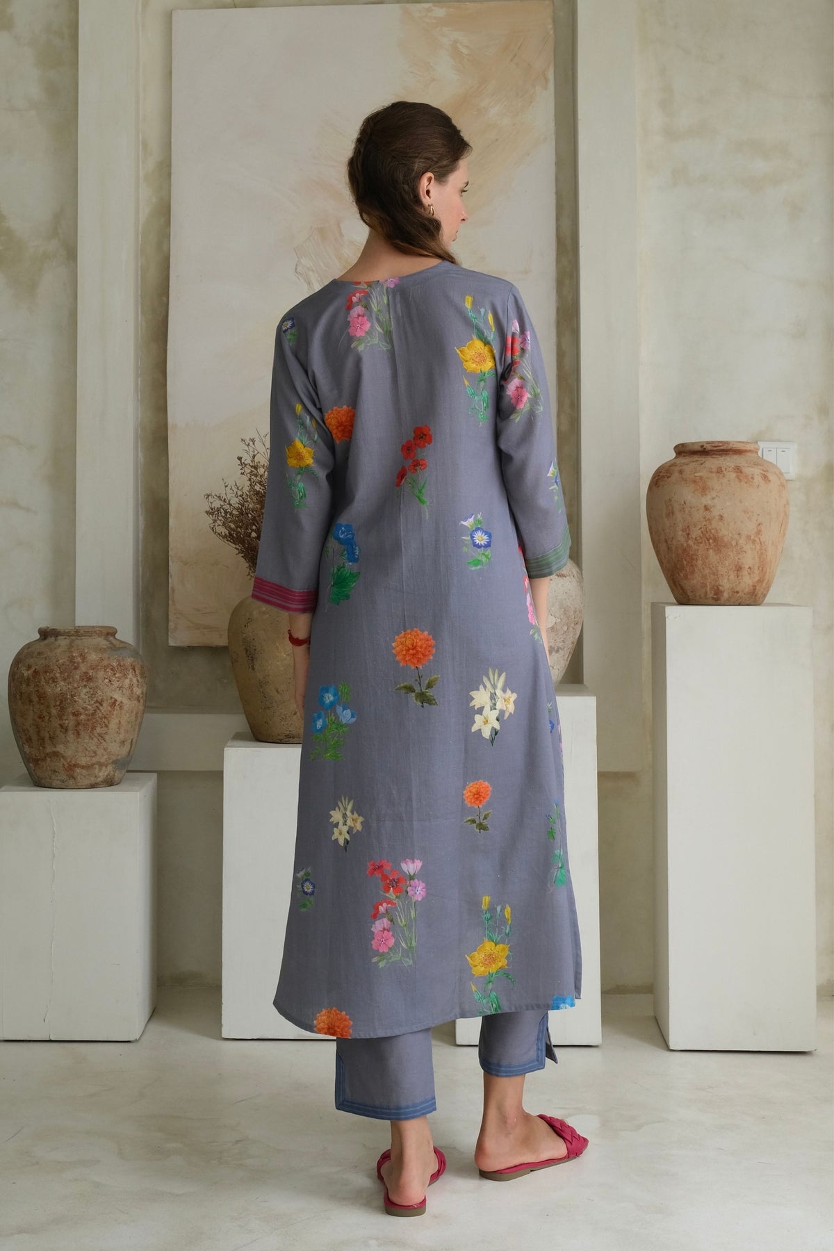 Marigold Periwinkle Kurta Set